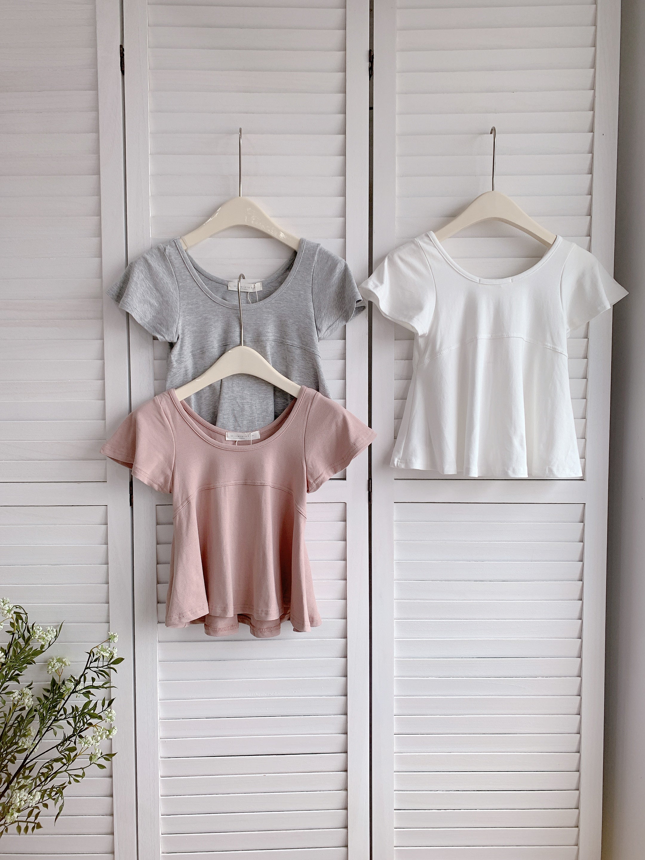 HELLO MILK TEE- 86470  圓領短袖