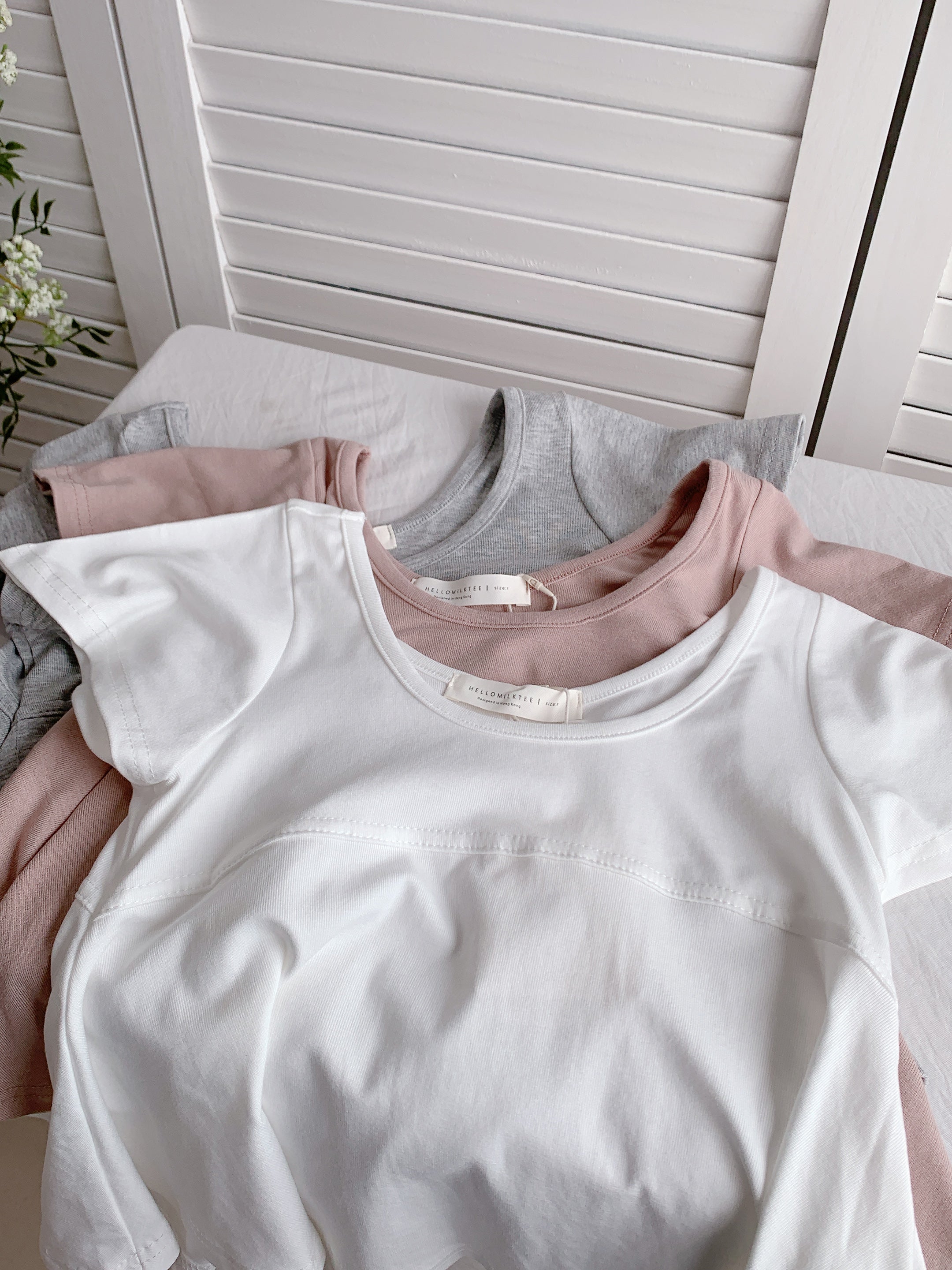 HELLO MILK TEE- 86470  圓領短袖