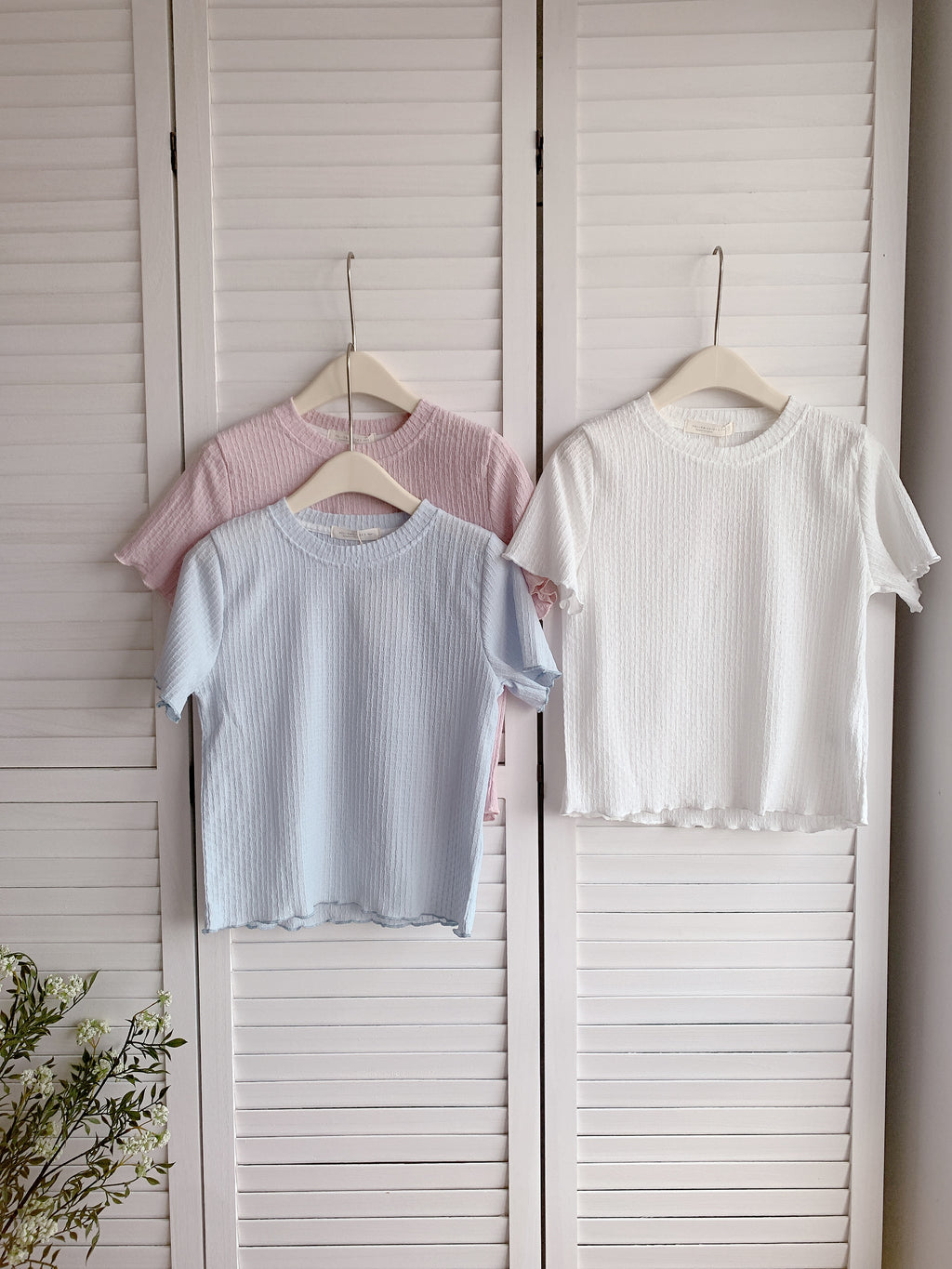 HELLO MILK TEE- 86483  質感圓領衫
