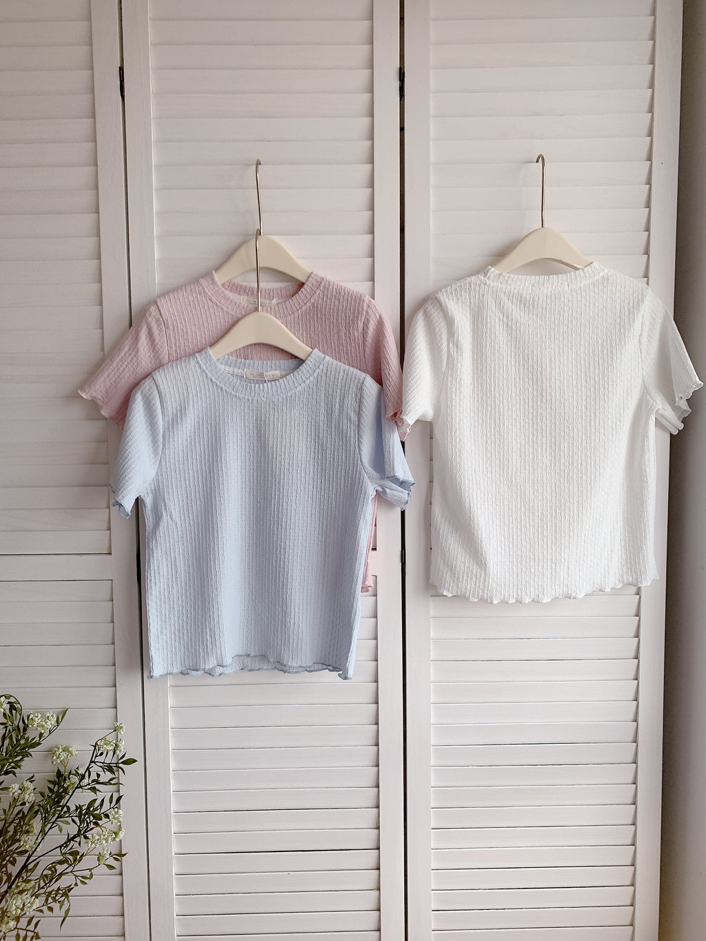 HELLO MILK TEE- 86483  質感圓領衫