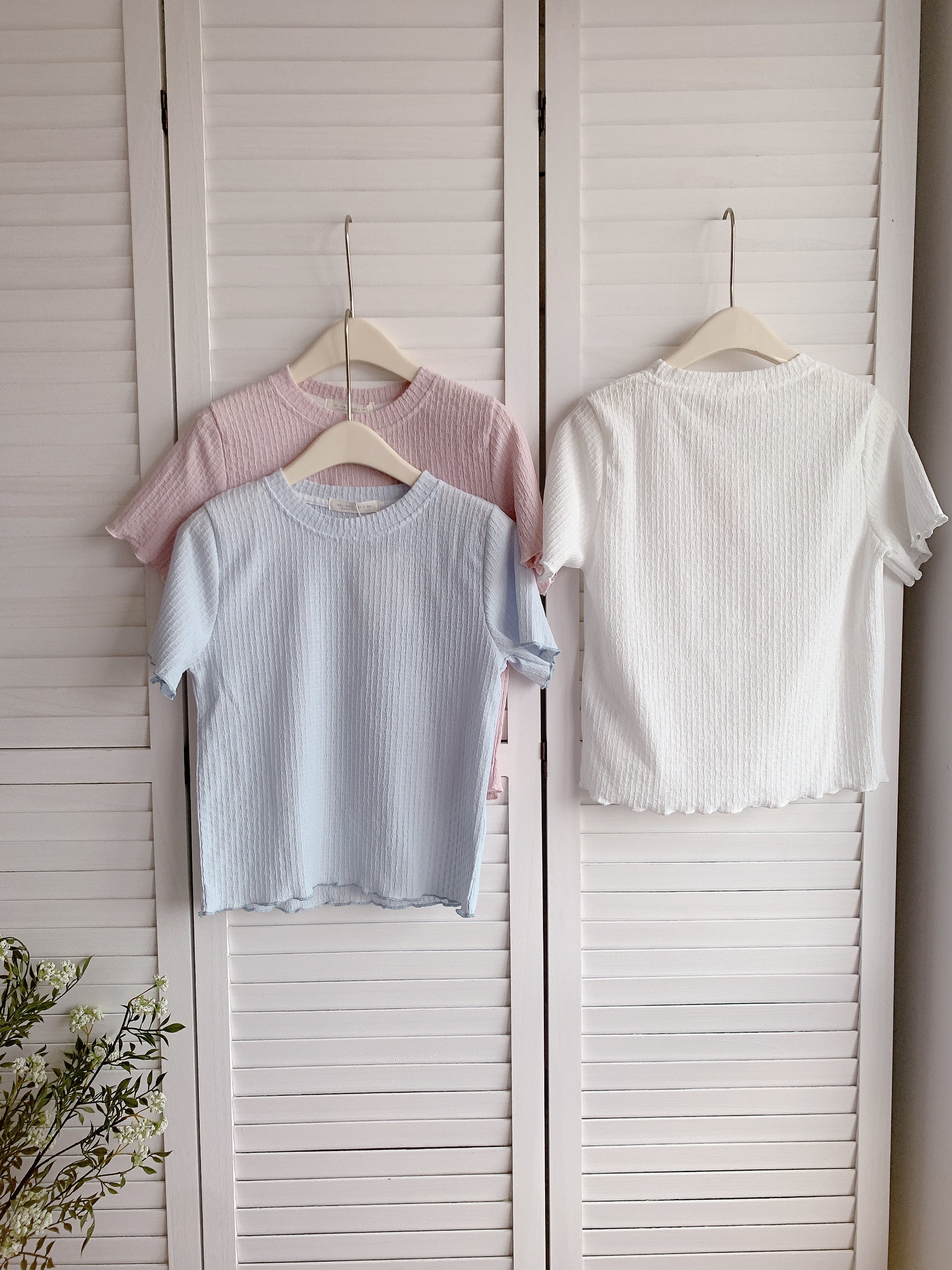 HELLO MILK TEE- 86483  質感圓領衫
