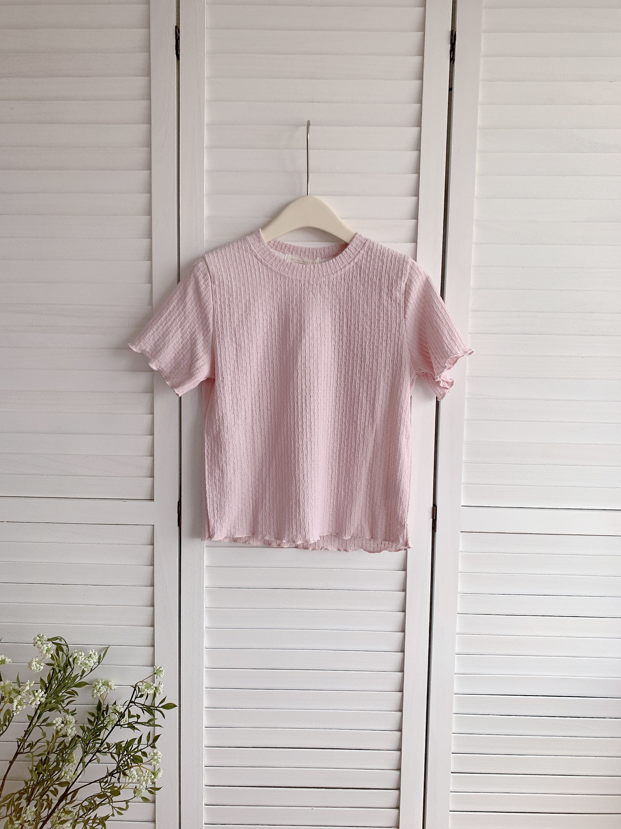 HELLO MILK TEE- 86483  質感圓領衫