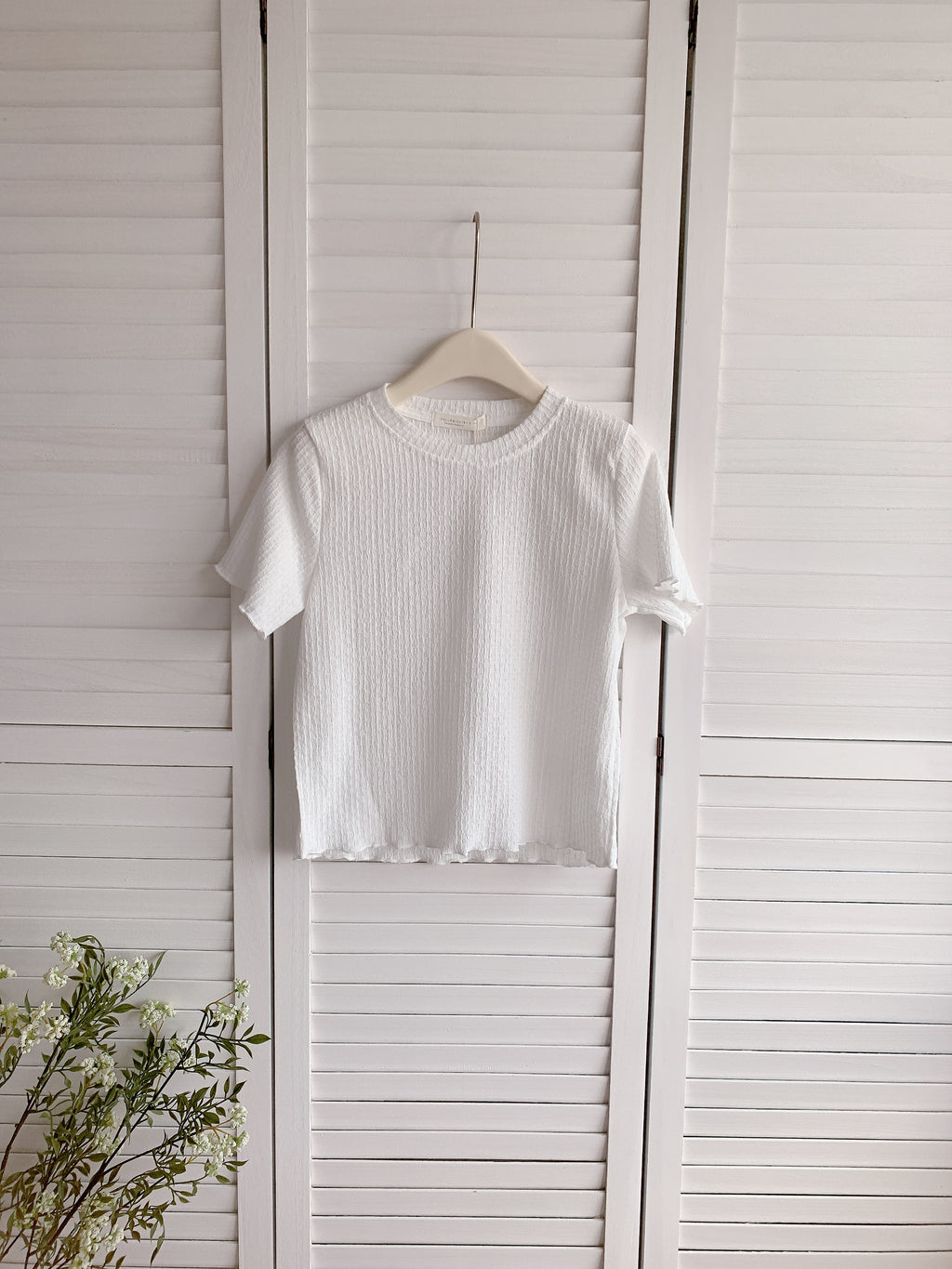 HELLO MILK TEE- 86483  質感圓領衫