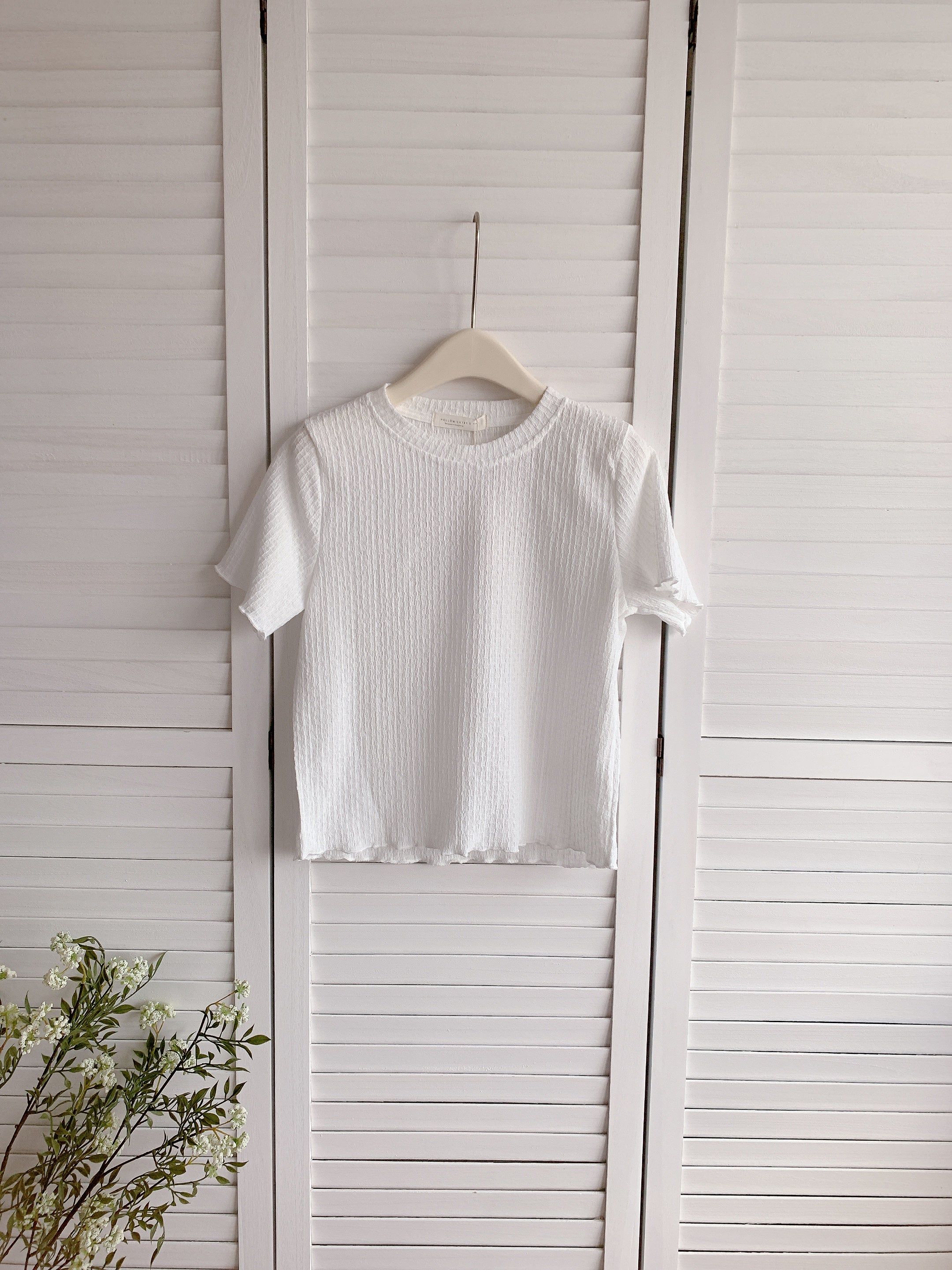 HELLO MILK TEE- 86483  質感圓領衫