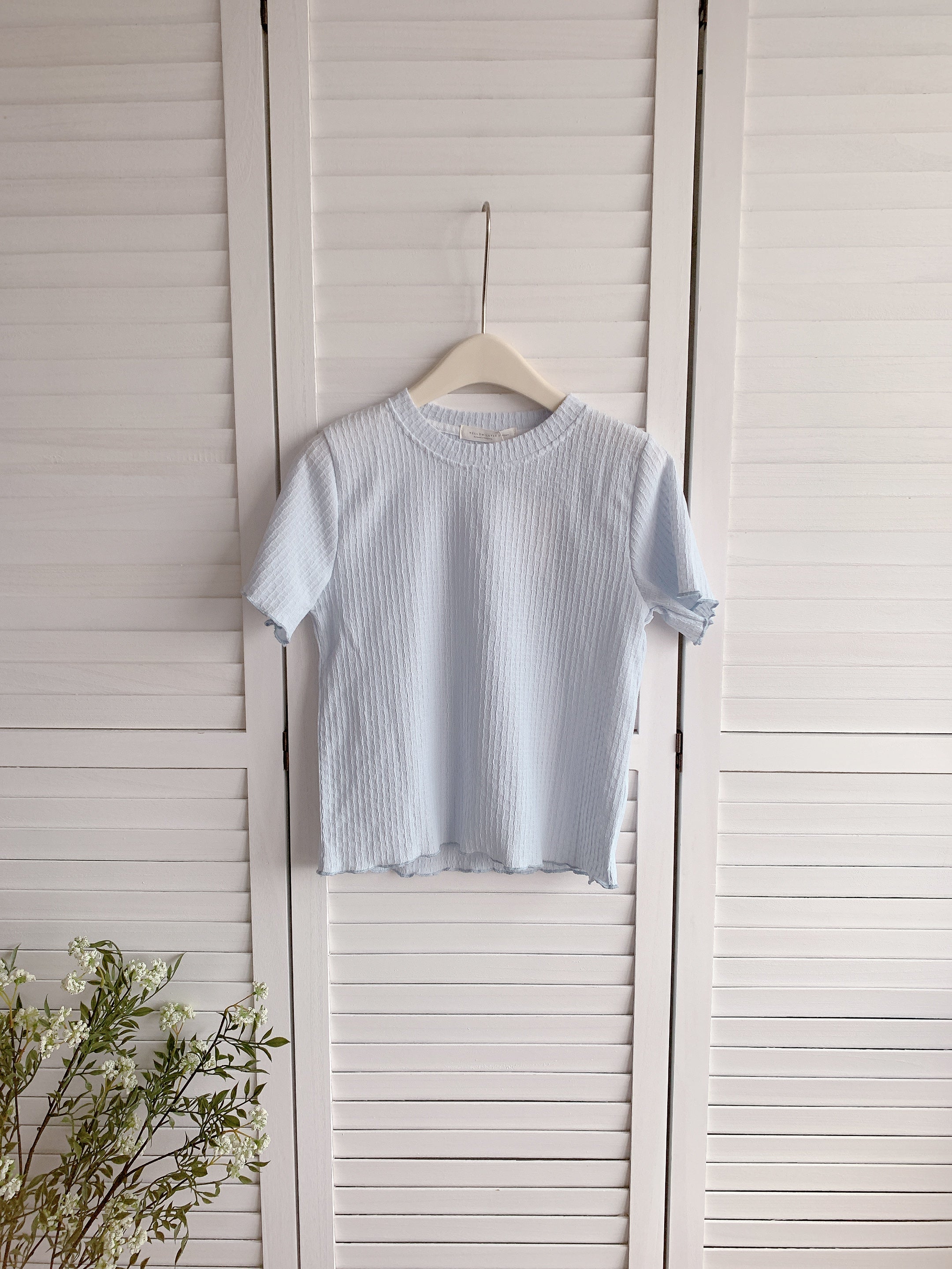 HELLO MILK TEE- 86483  質感圓領衫
