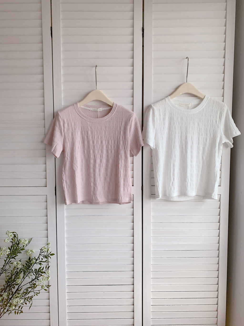 HELLO MILK TEE- 86482  百搭簡約衫