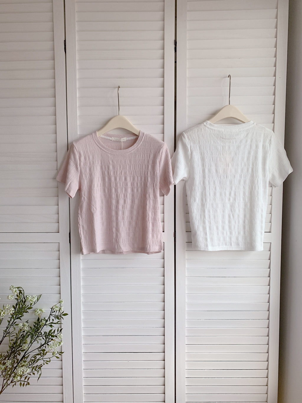 HELLO MILK TEE- 86482  百搭簡約衫
