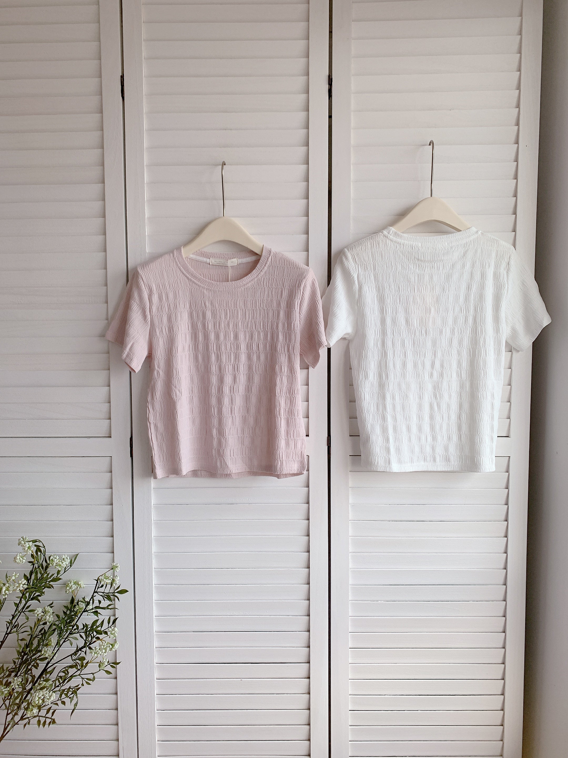 HELLO MILK TEE- 86482  百搭簡約衫