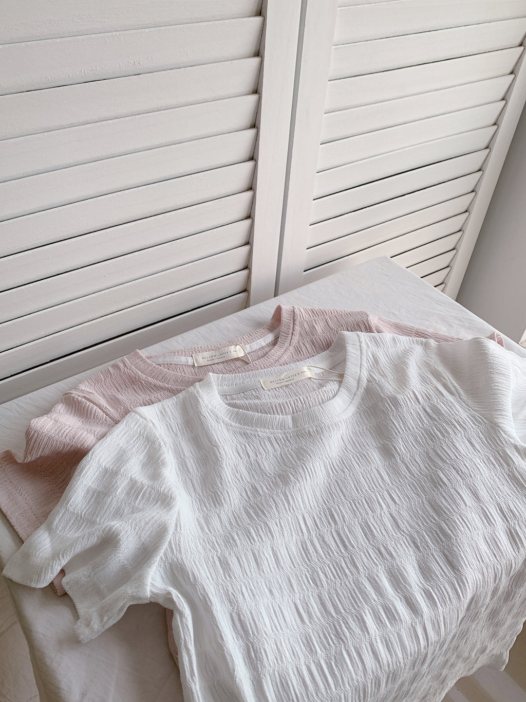 HELLO MILK TEE- 86482  百搭簡約衫