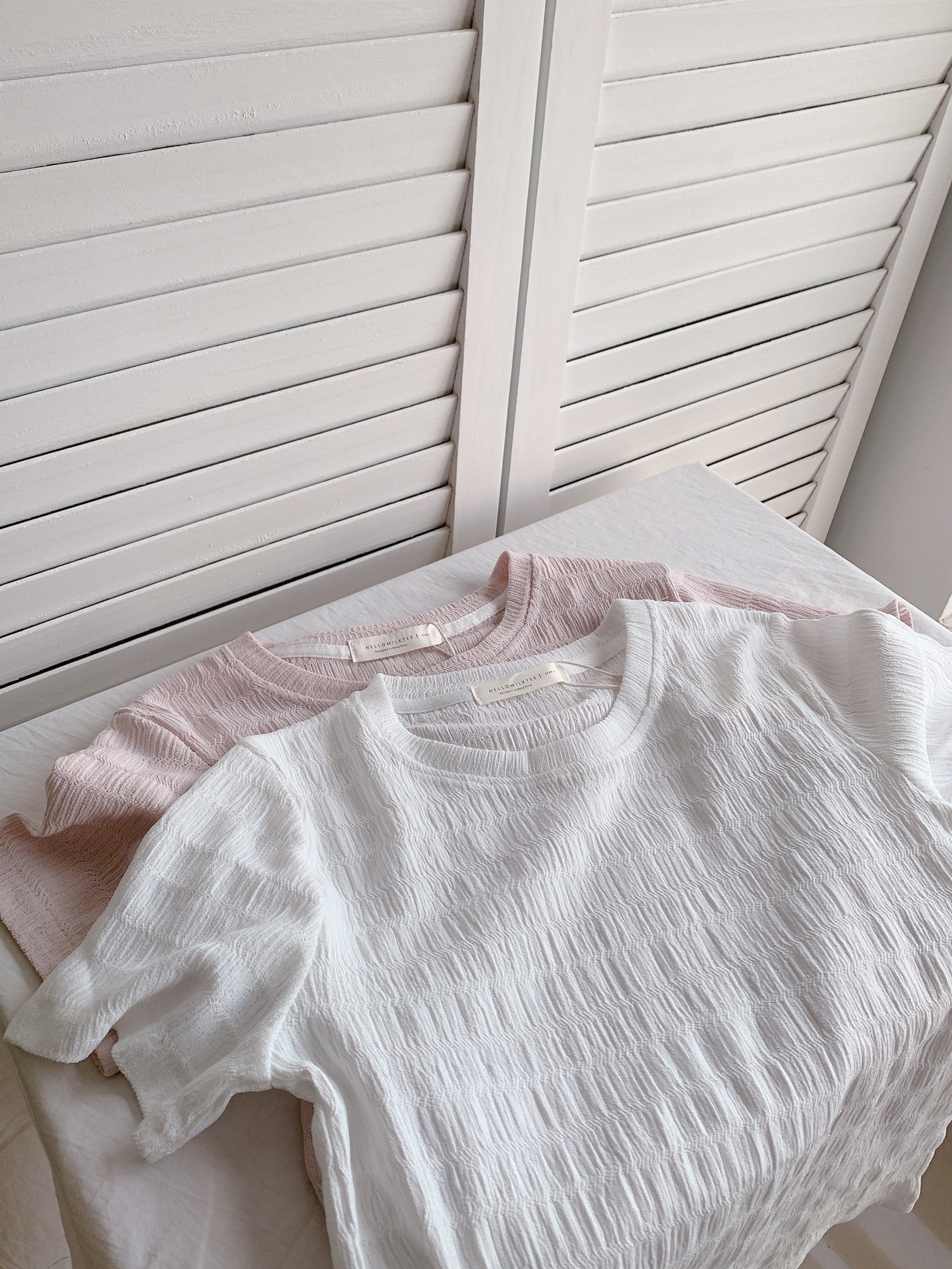 HELLO MILK TEE- 86482  百搭簡約衫