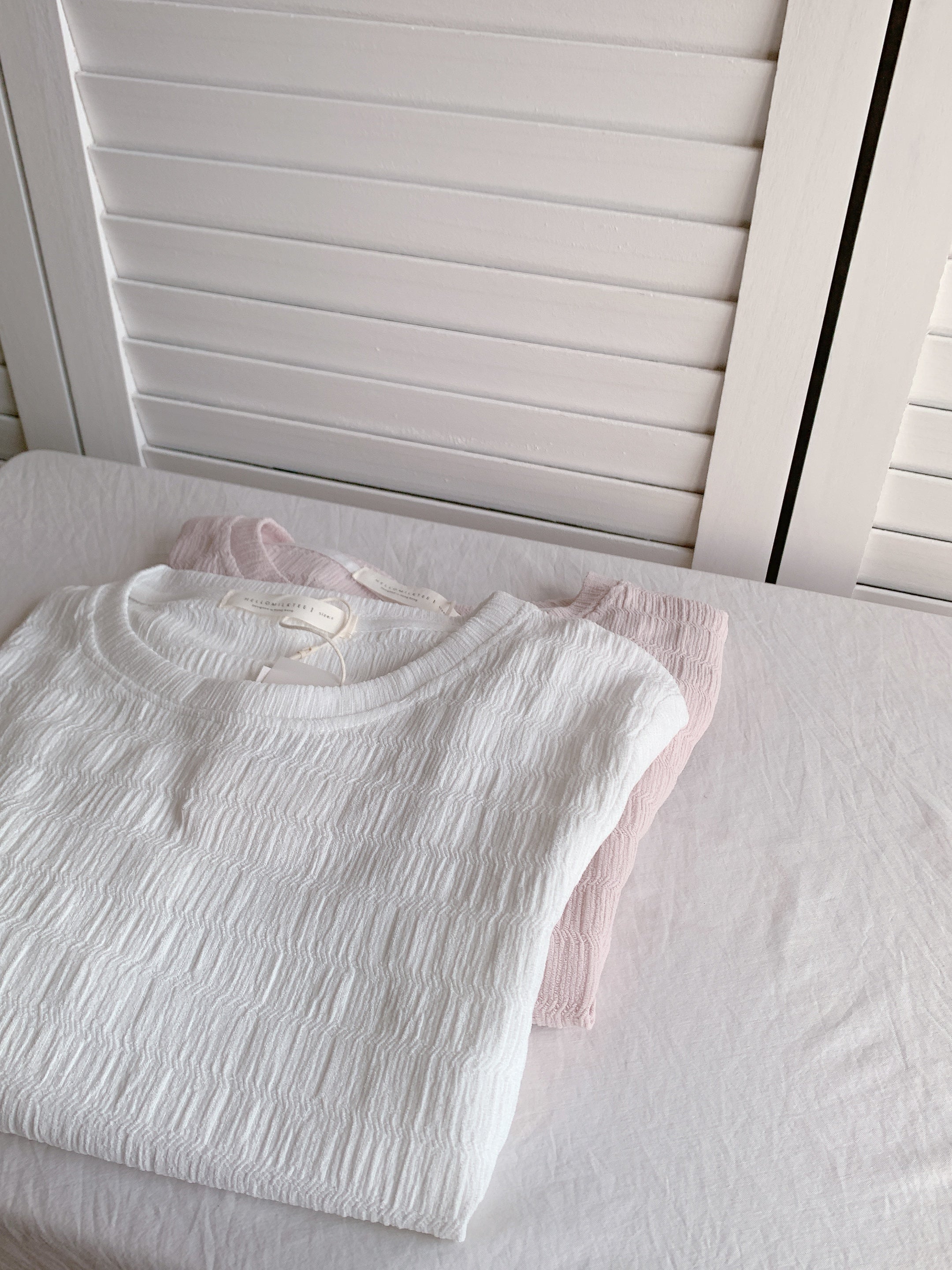 HELLO MILK TEE- 86482  百搭簡約衫