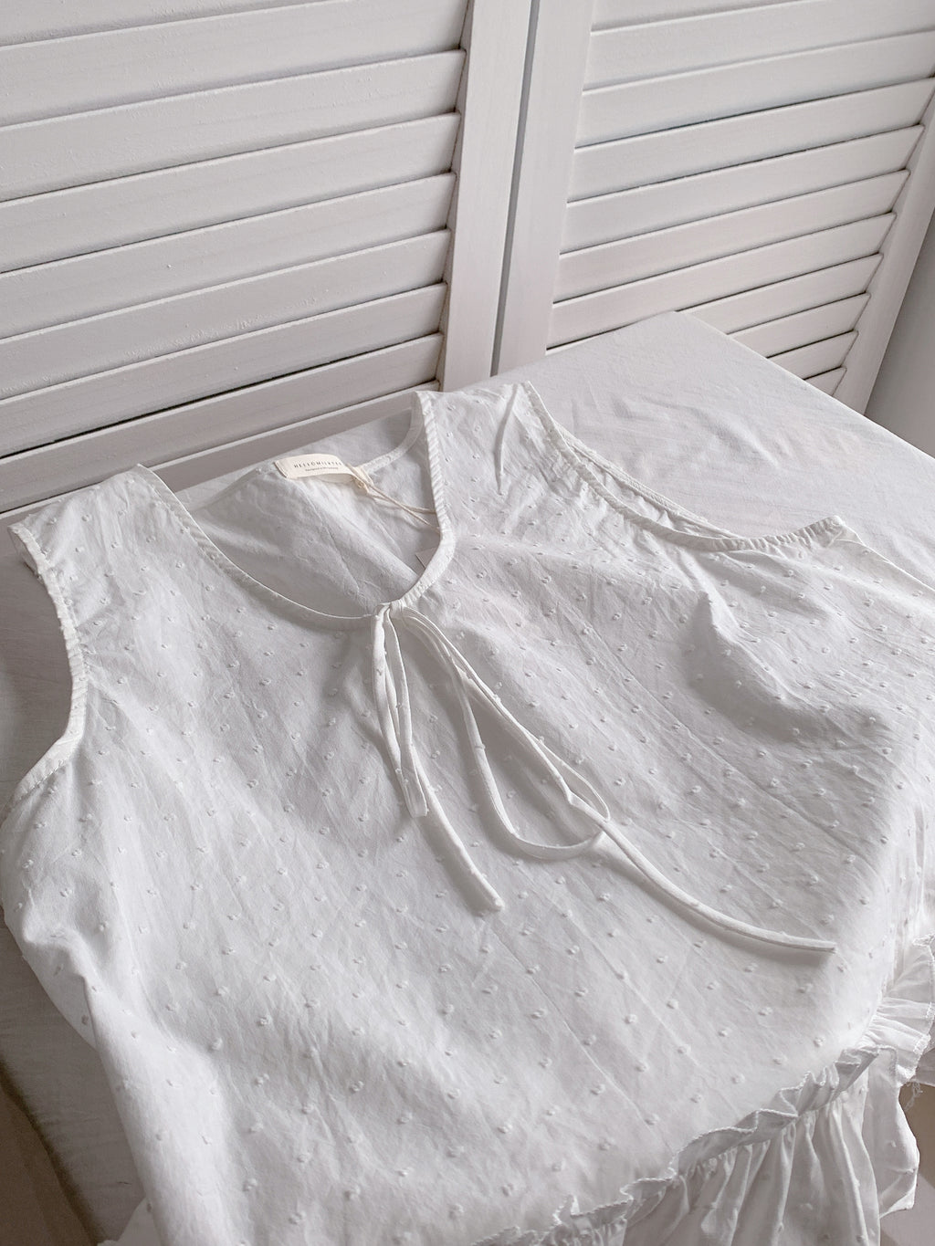 HELLO MILK TEE- 86442  無袖小衫