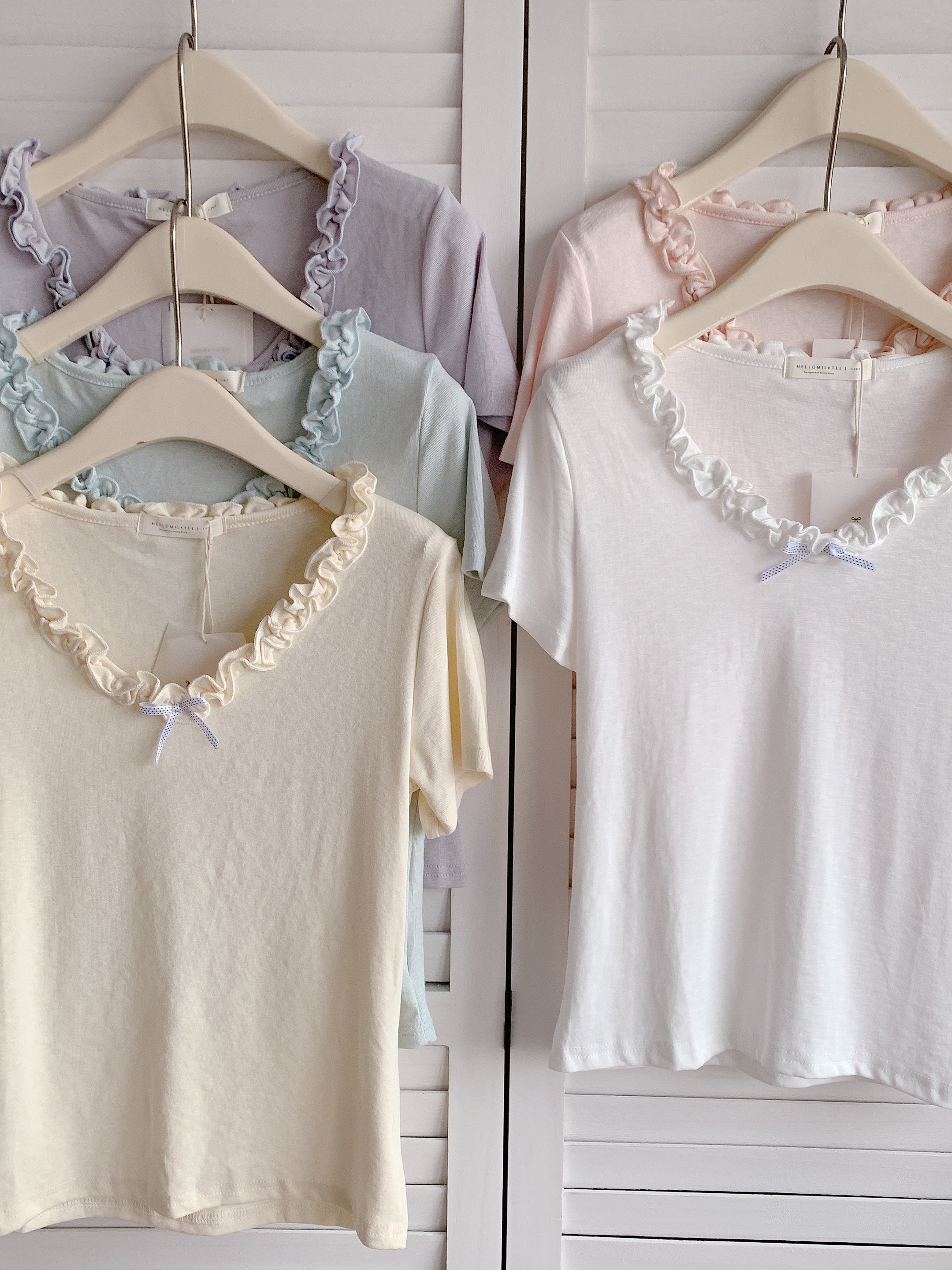 HELLO MILK TEE- 86433  韓系小衫
