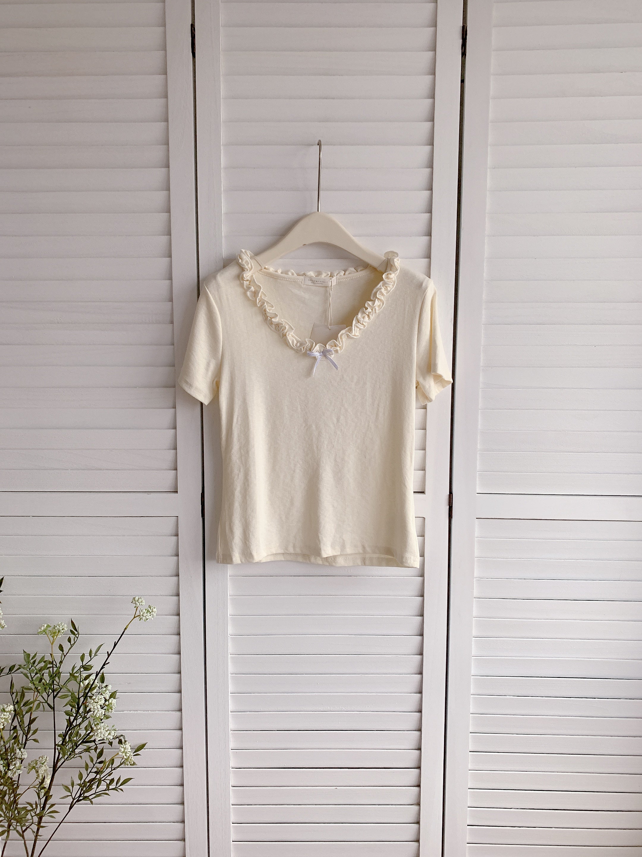 HELLO MILK TEE- 86433  韓系小衫