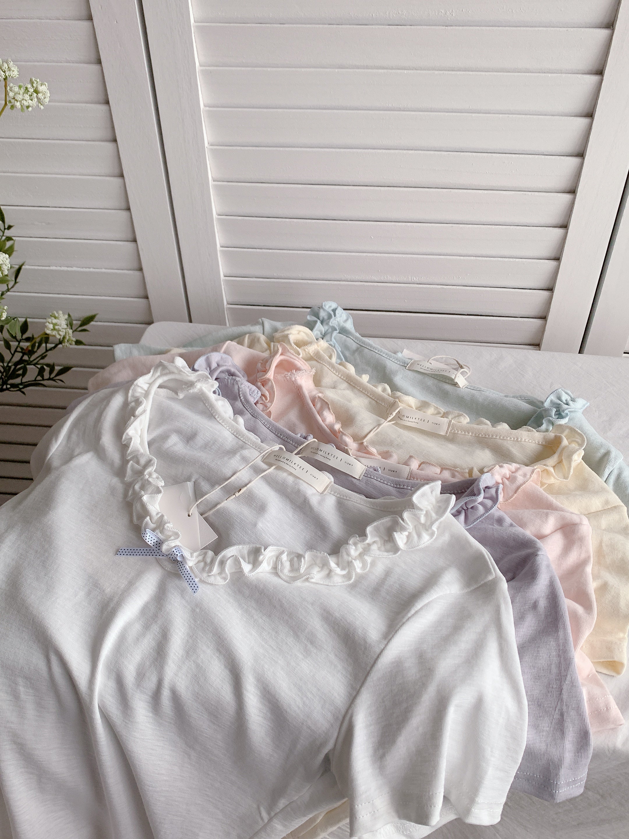 HELLO MILK TEE- 86433  韓系小衫