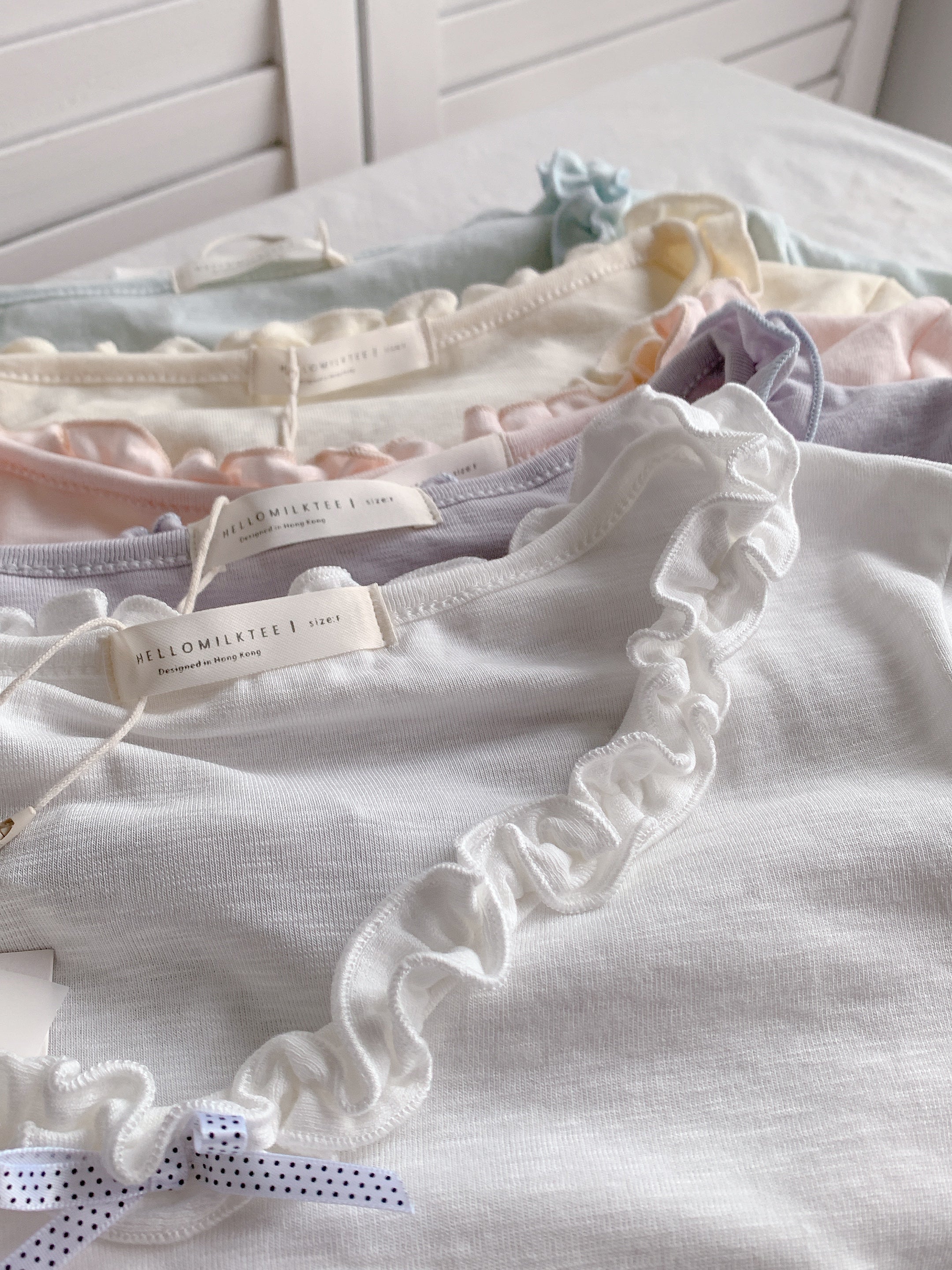 HELLO MILK TEE- 86433  韓系小衫