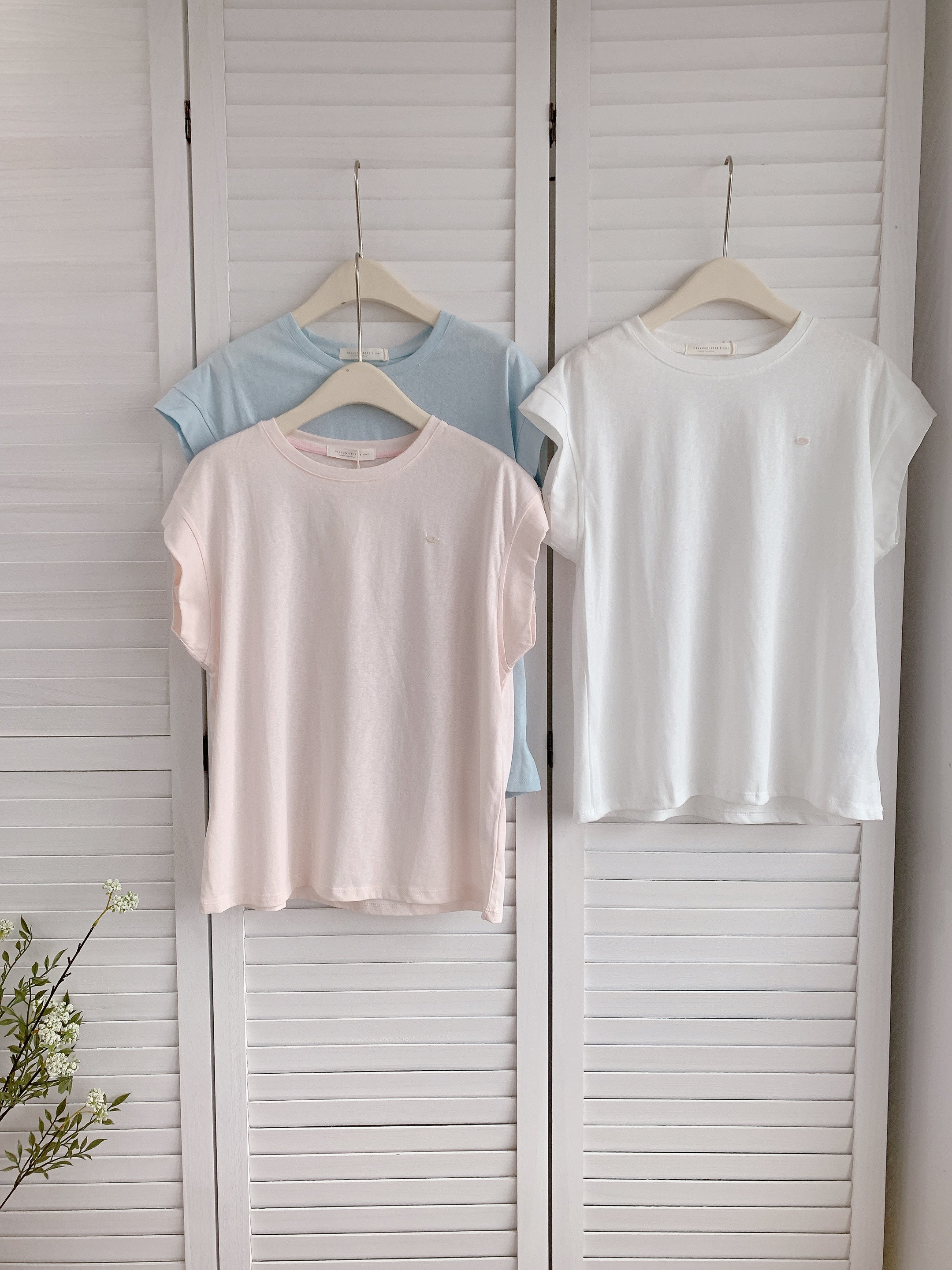 HELLO MILK TEE- 86502  簡約短袖