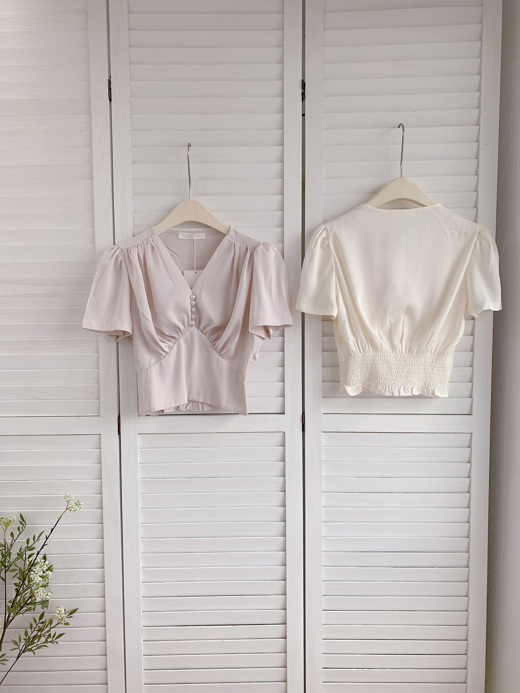 HELLO MILK TEE- 86332  褶皺小衫