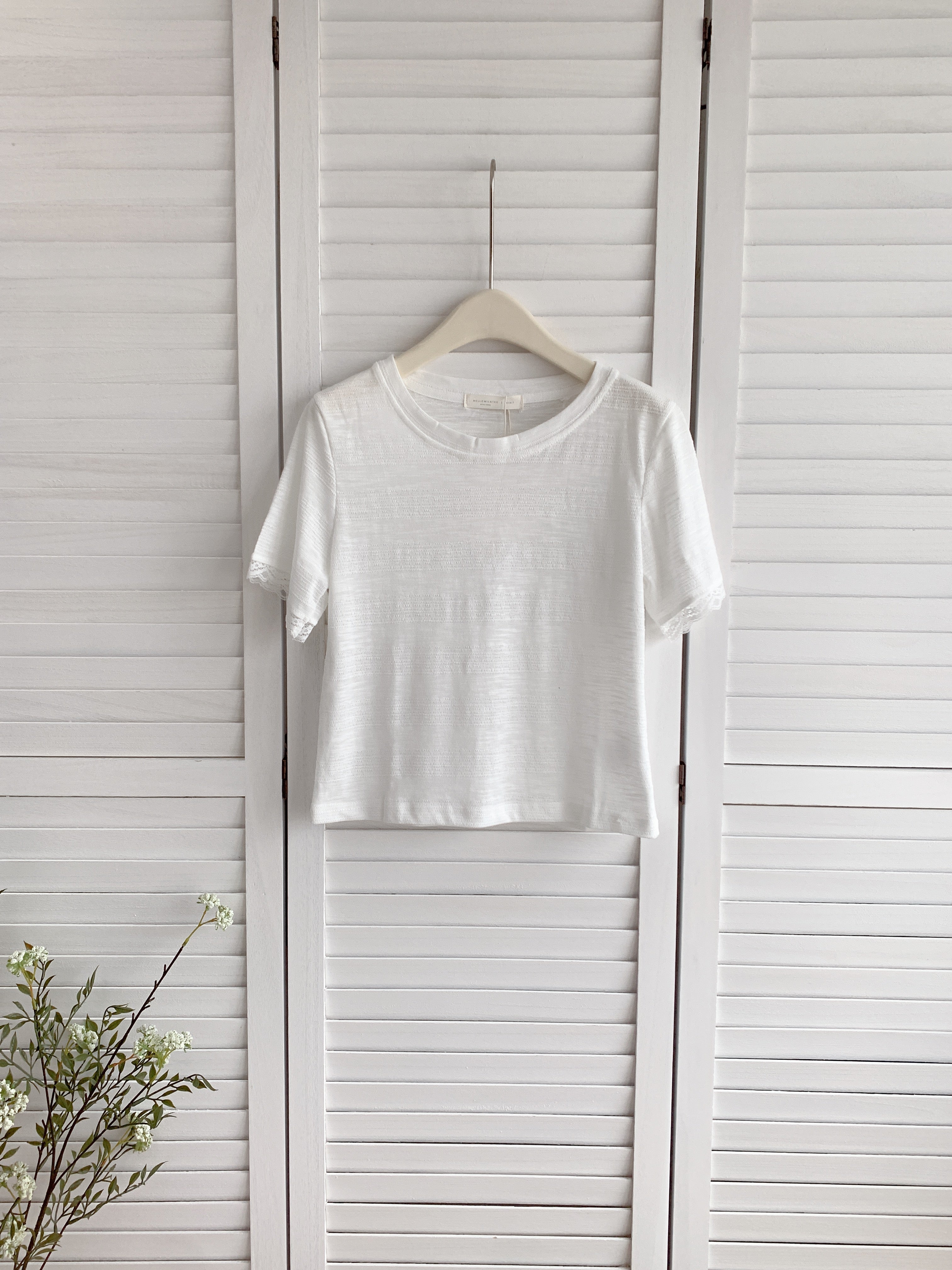HELLO MILK TEE- 86475  簡約短袖