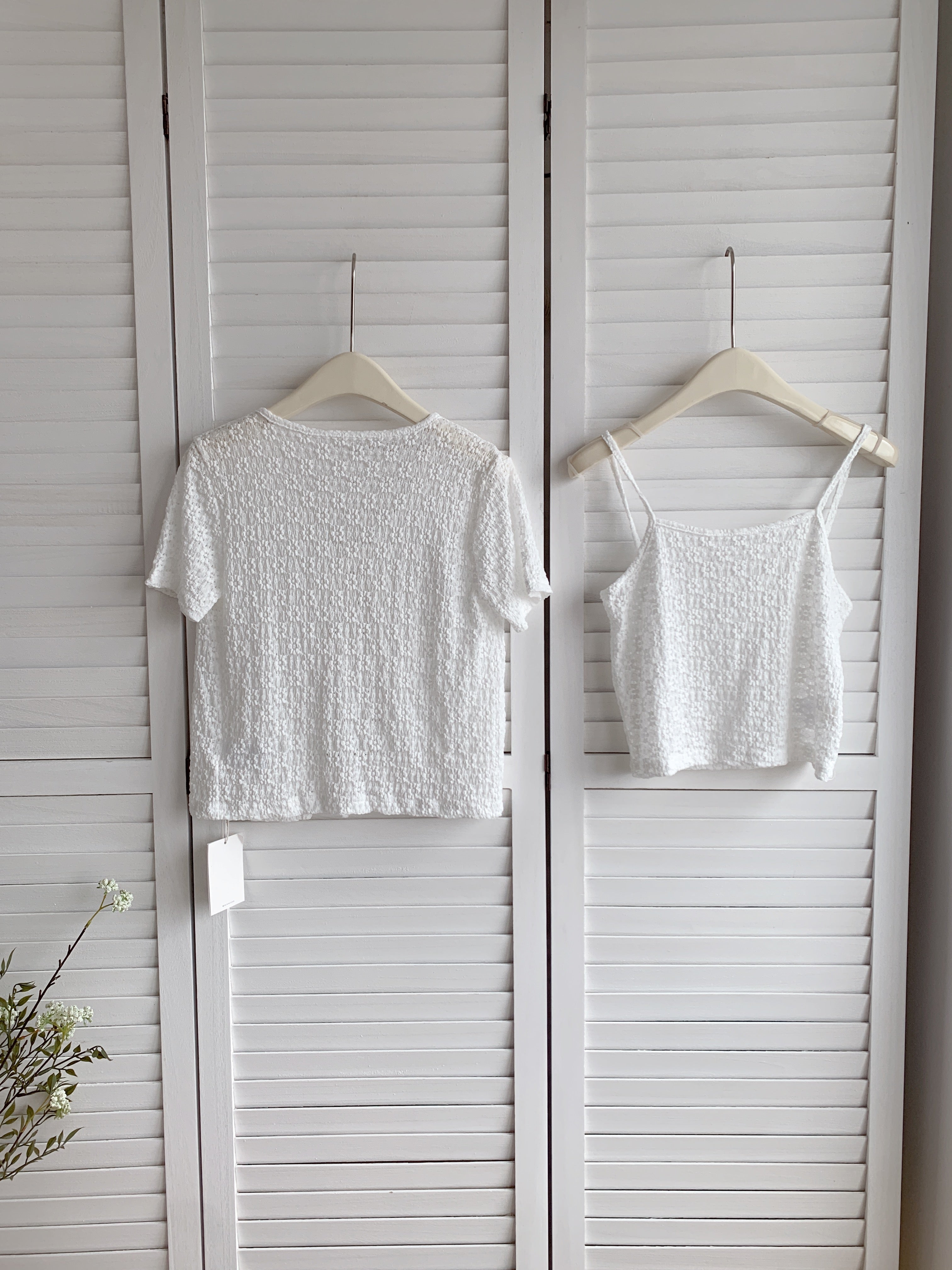HELLO MILK TEE- 86485  綁帶套裝
