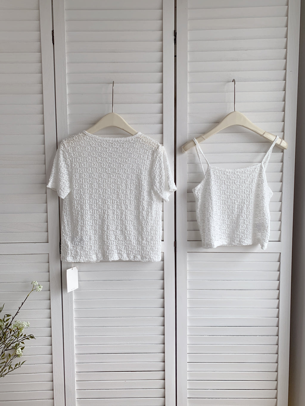 HELLO MILK TEE- 86485  綁帶套裝