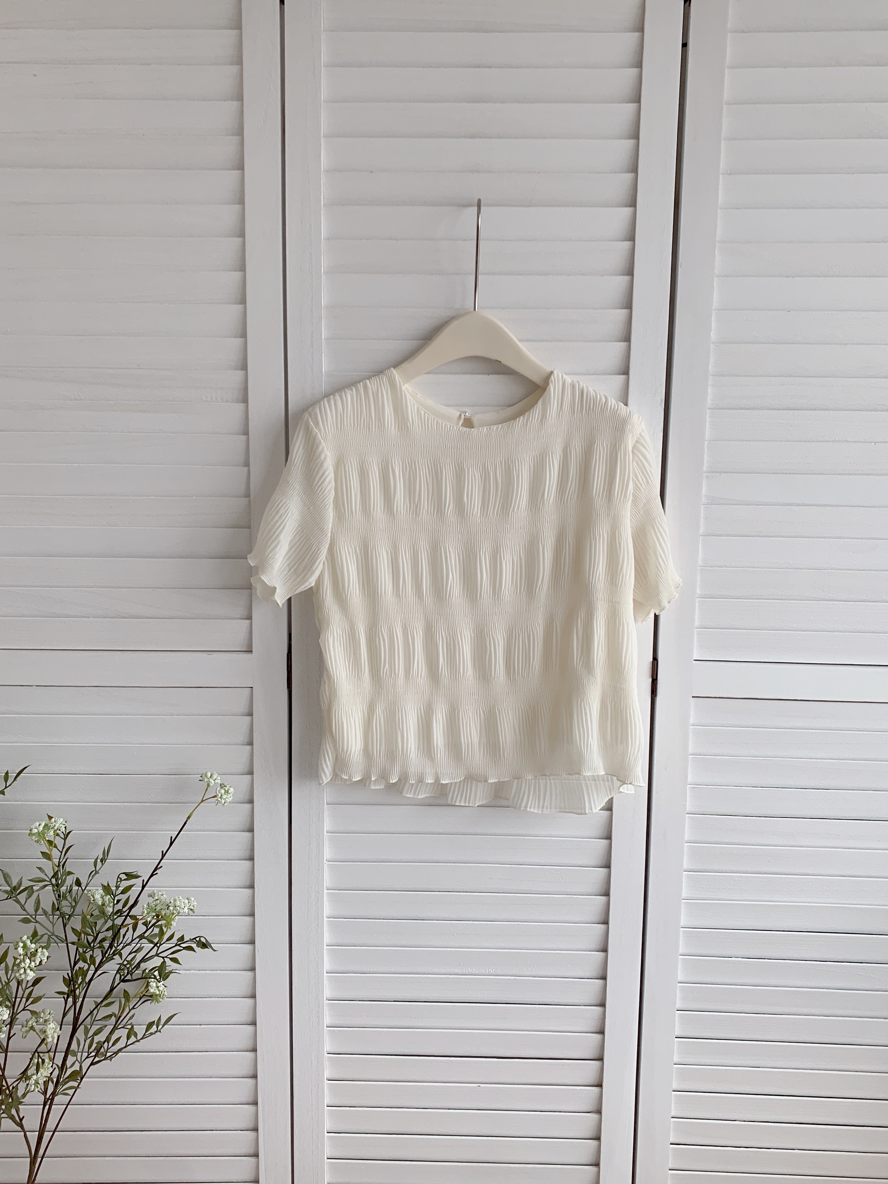 HELLO MILK TEE- 86536 氣質小衫