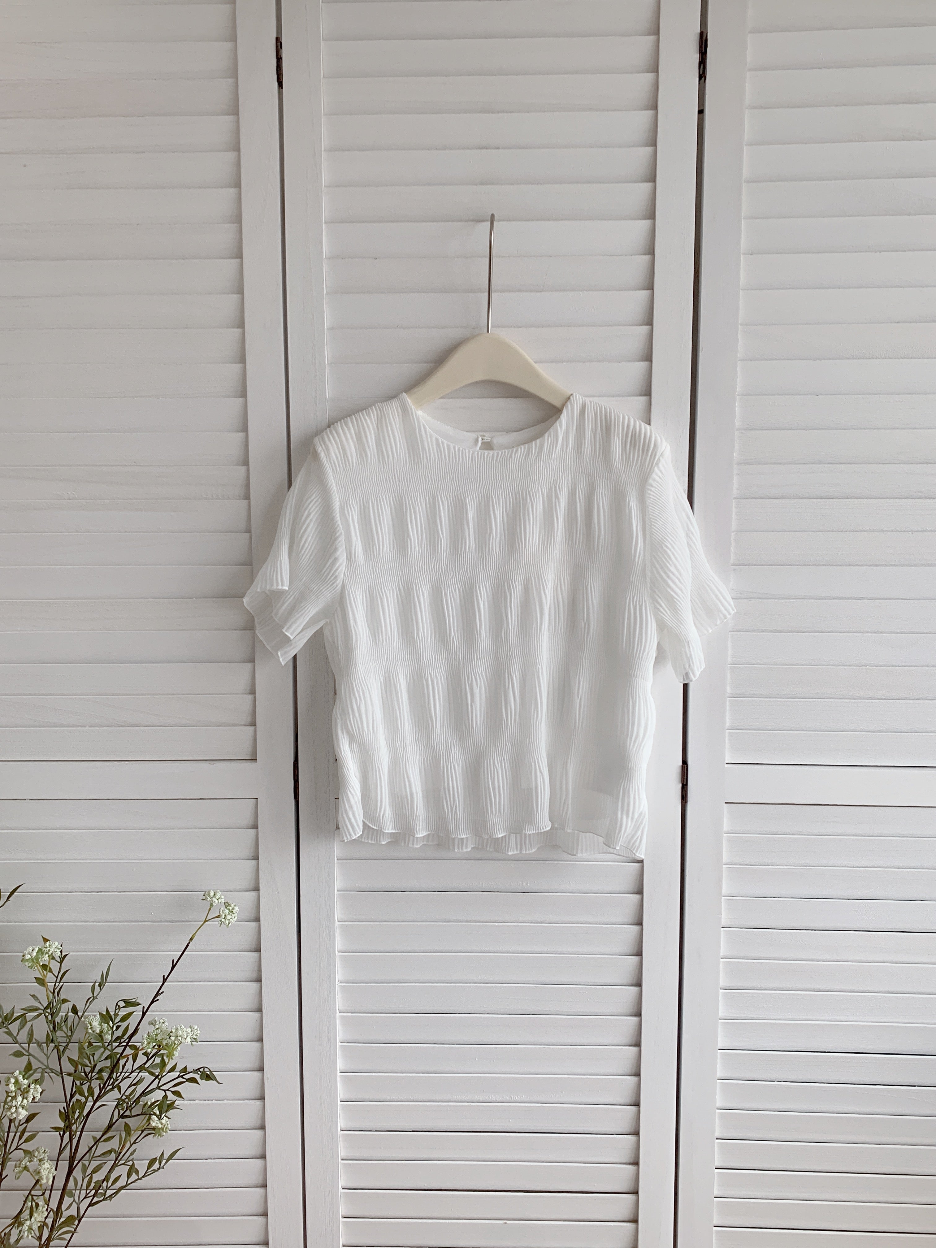 HELLO MILK TEE- 86536 氣質小衫