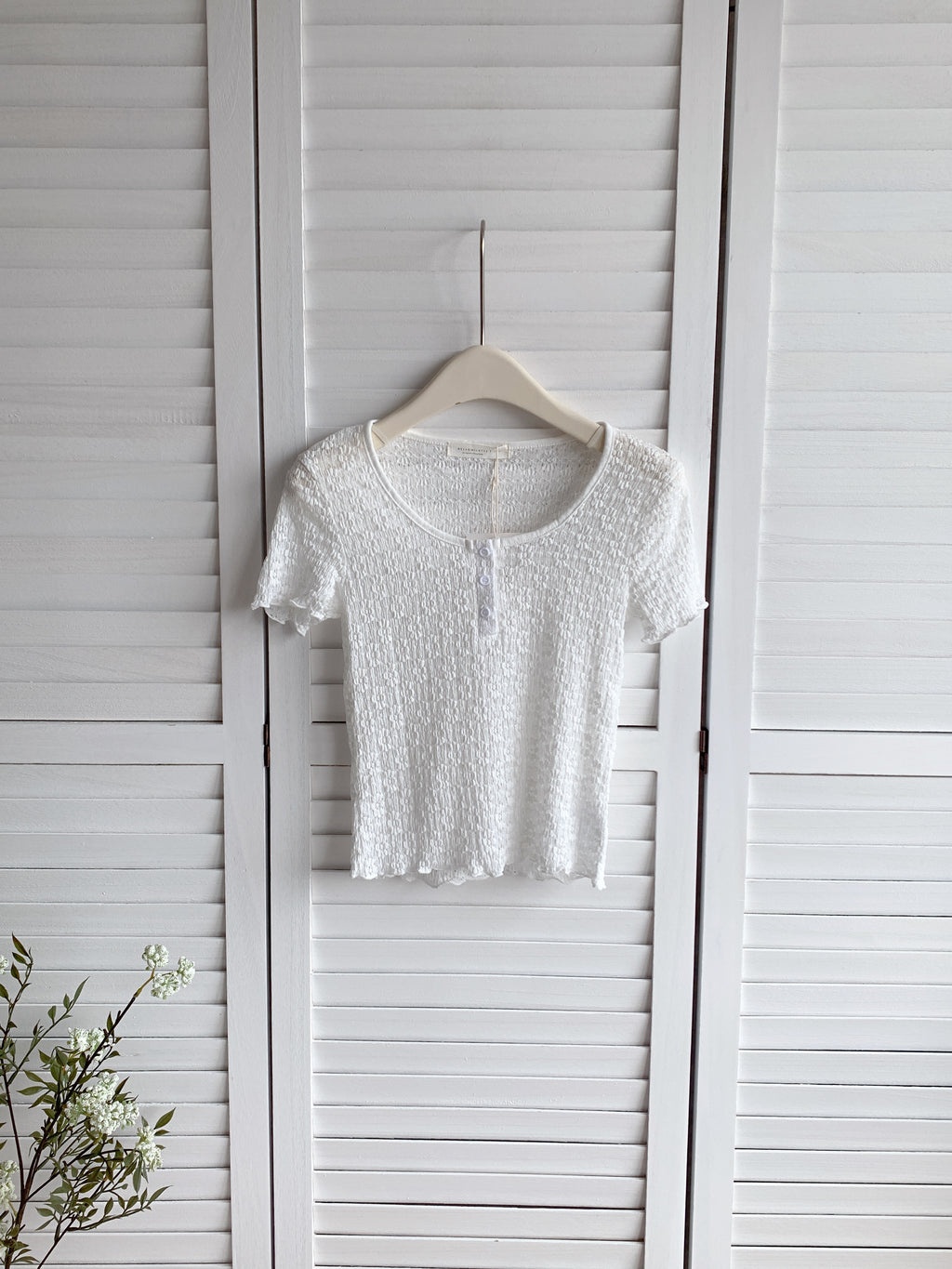 HELLO MILK TEE- 86509  百搭小衫