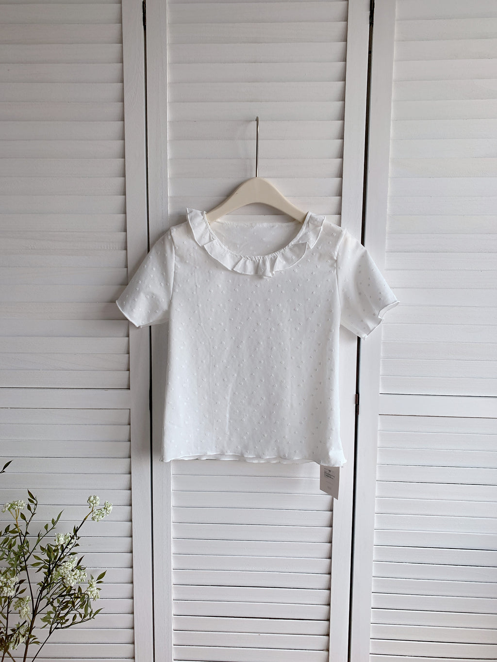 HELLO MILK TEE- 86480  法式小衫