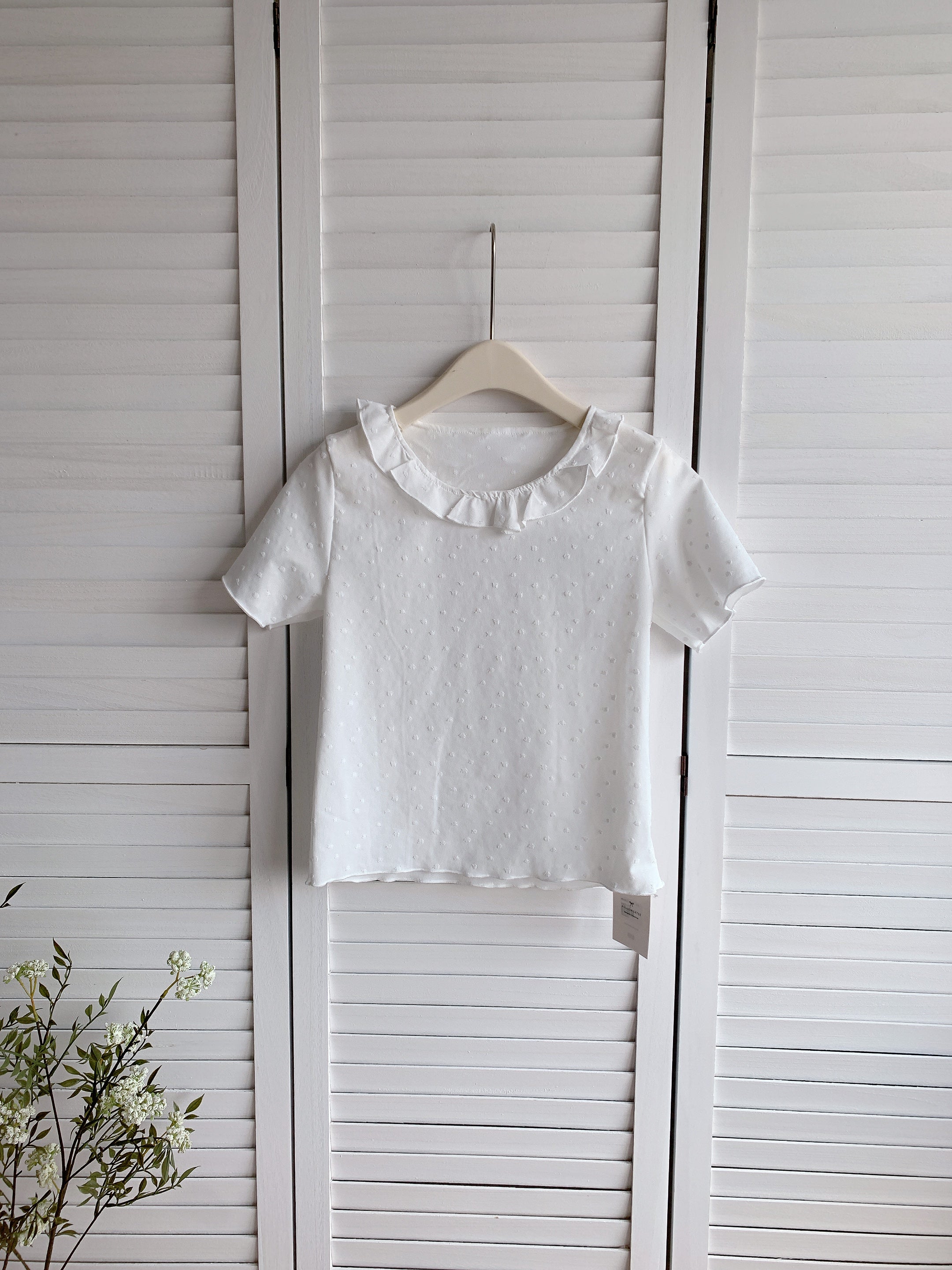 HELLO MILK TEE- 86480  法式小衫