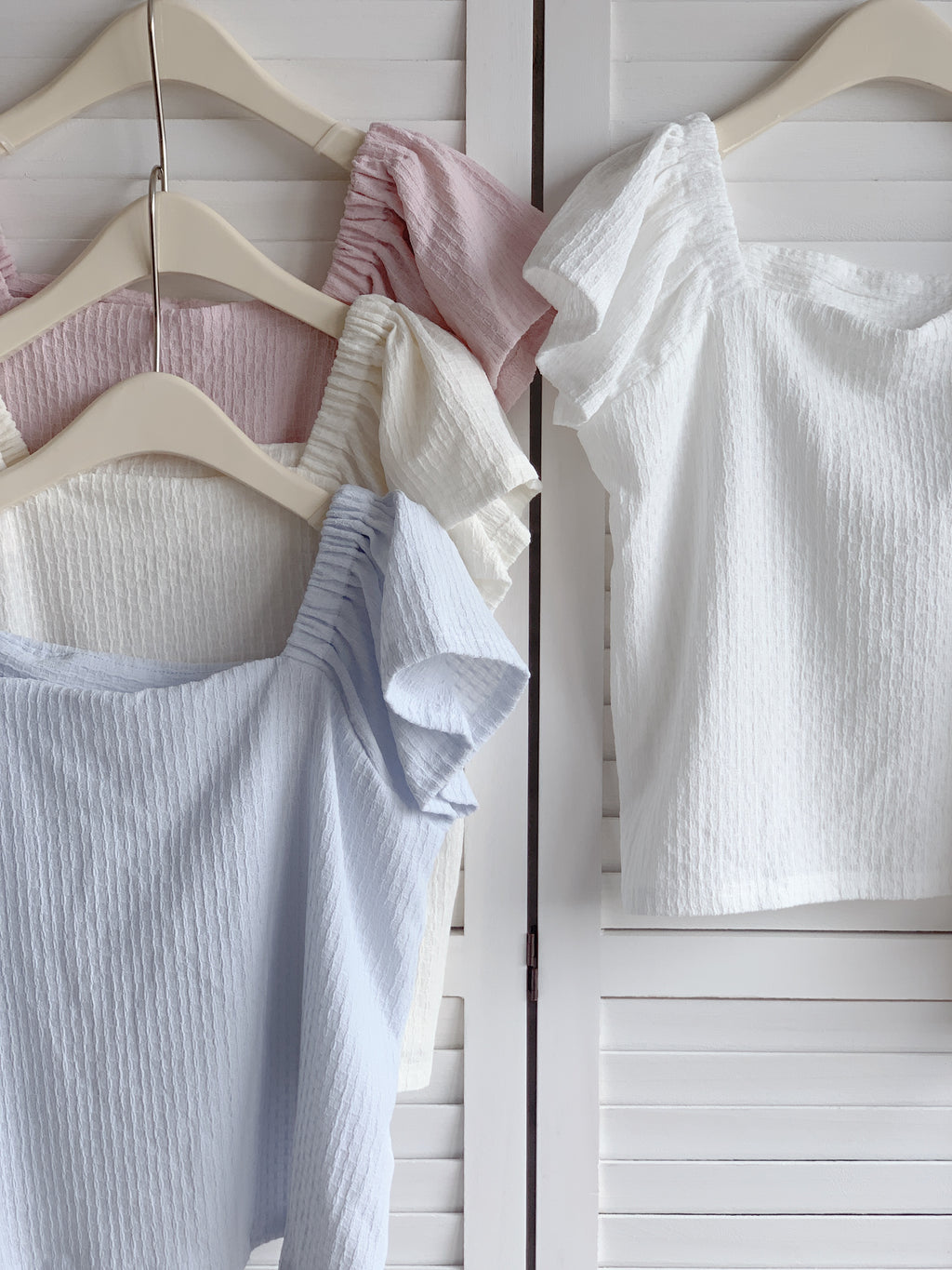 HELLO MILK TEE- 86477  方領上衣