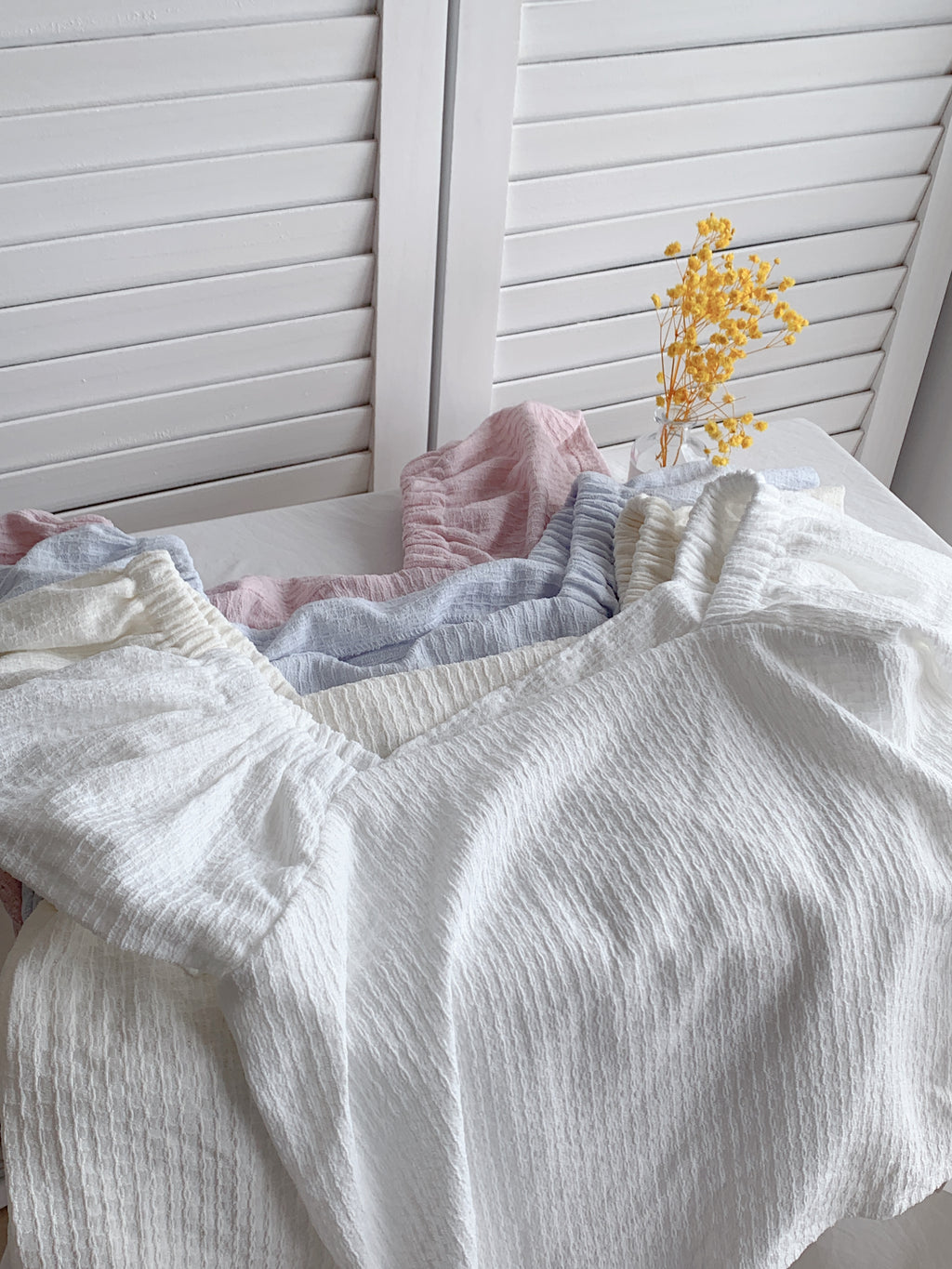 HELLO MILK TEE- 86477  方領上衣