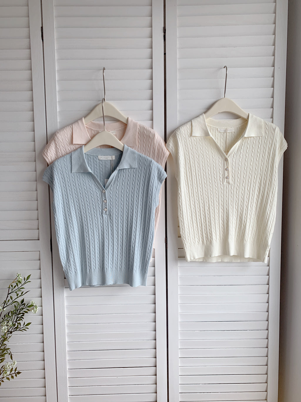 HELLO MILK TEE- 86531  翻領上衣