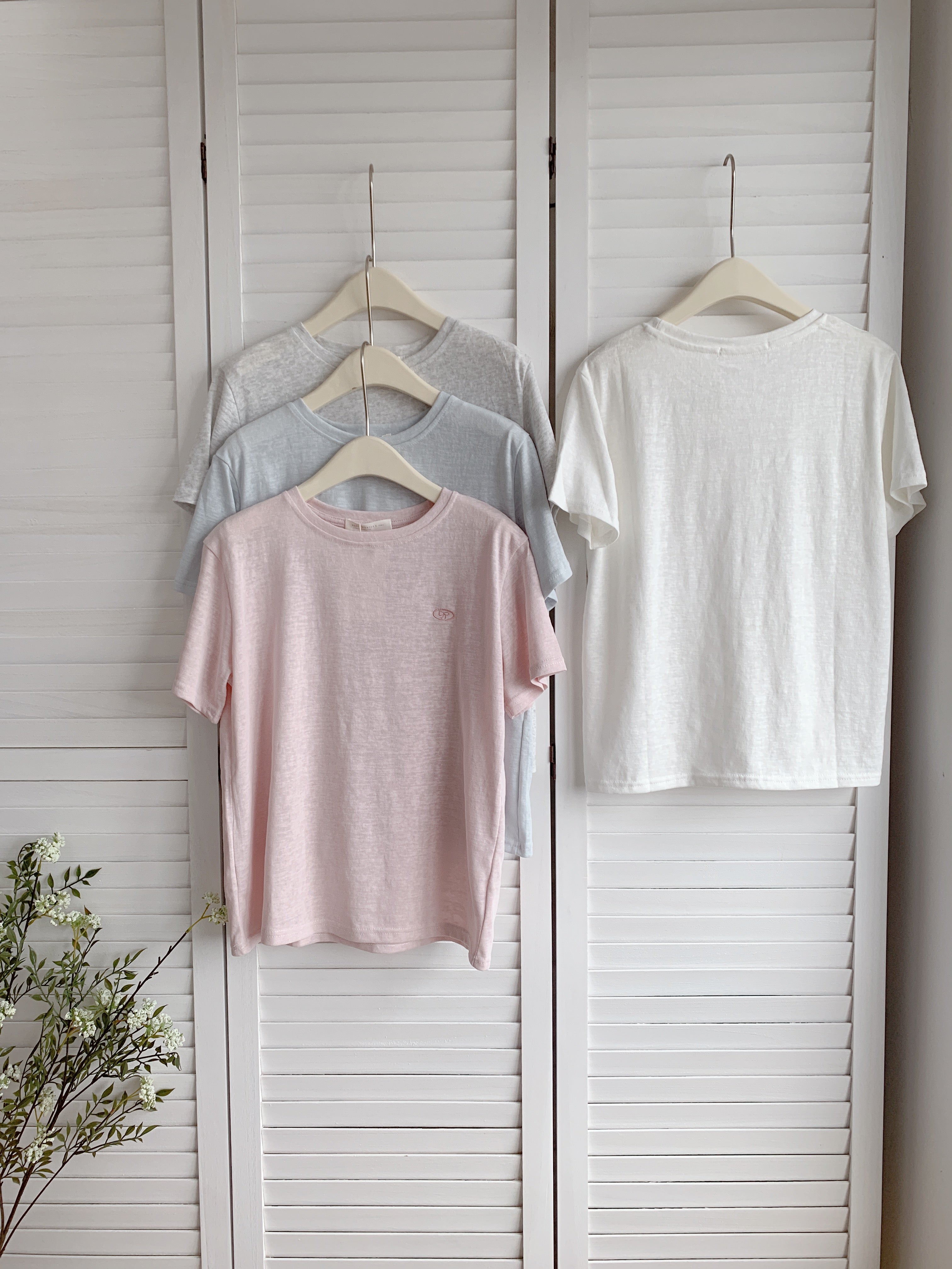 HELLO MILK TEE- 86537  刺繍短袖