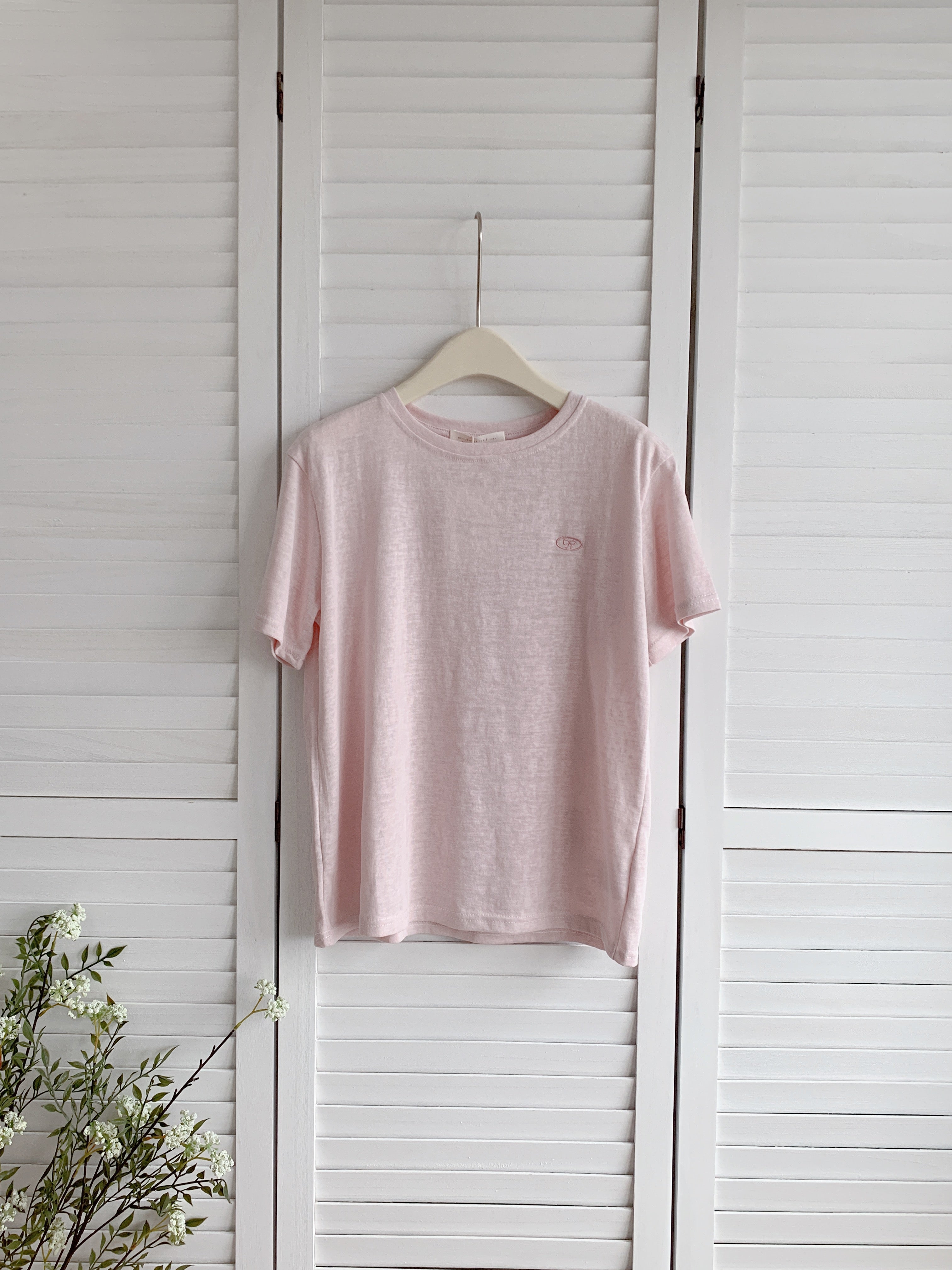 HELLO MILK TEE- 86537  刺繍短袖