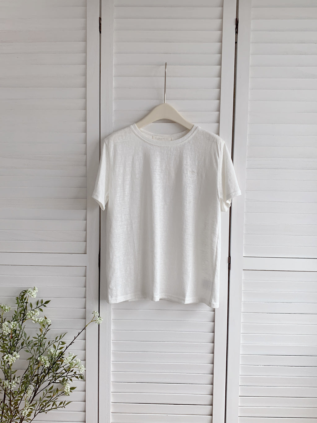 HELLO MILK TEE- 86537  刺繍短袖
