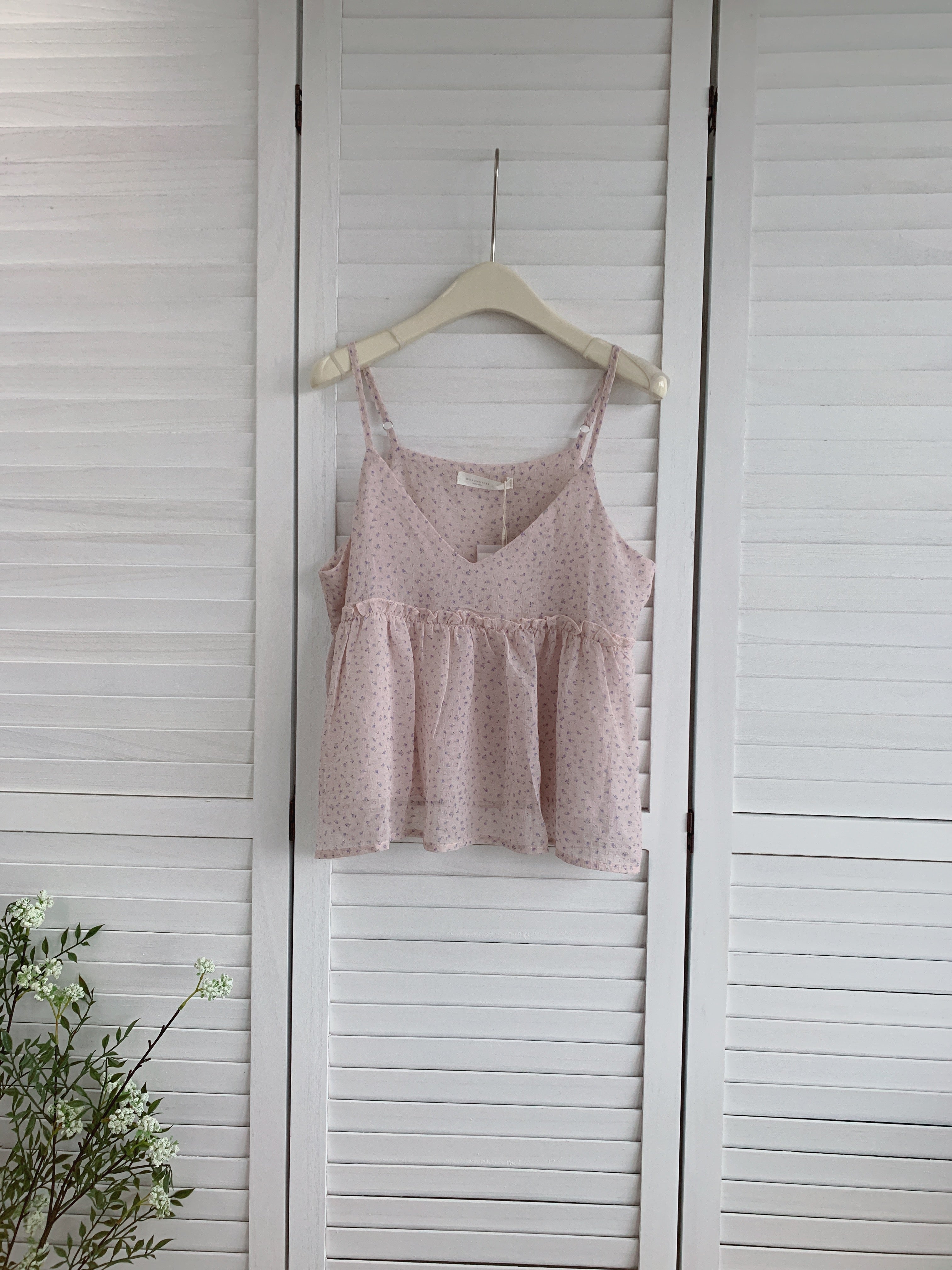 HELLO MILK TEE- 86549  吊帶小衫