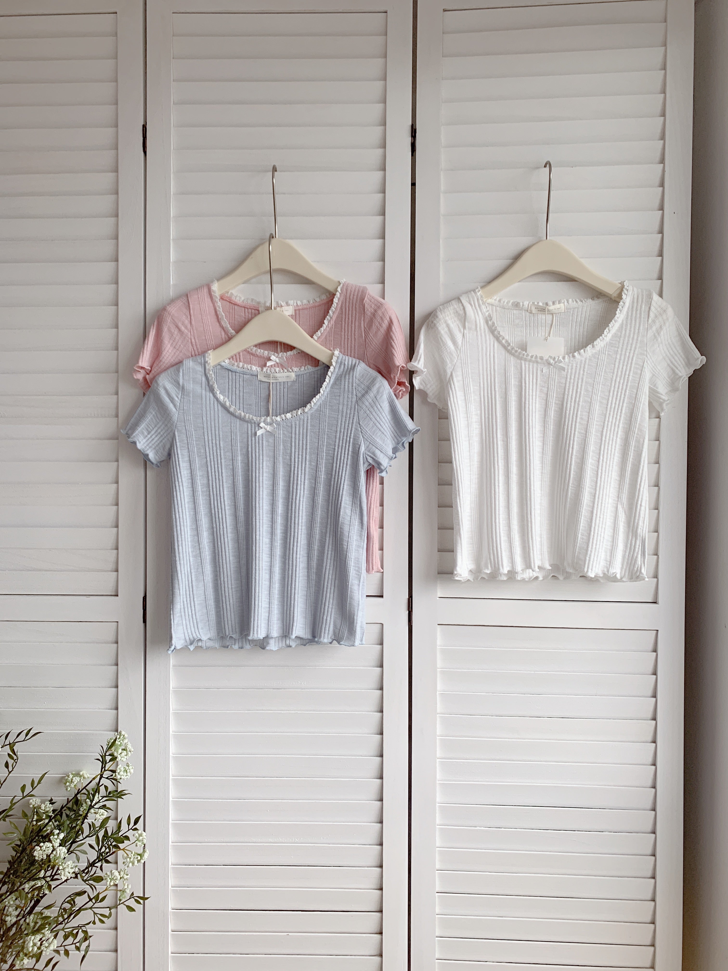 HELLO MILK TEE- 86507  百搭小衫