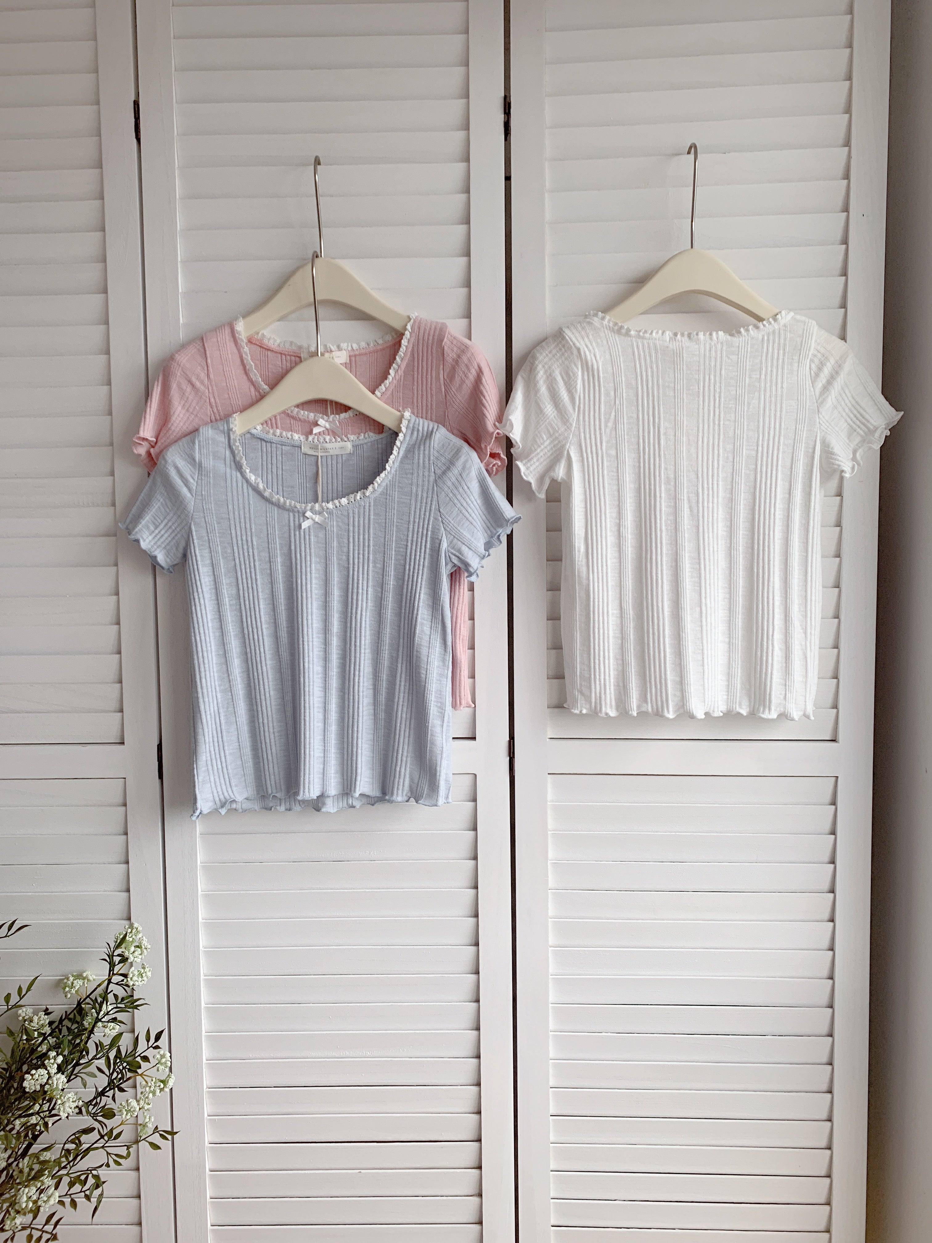 HELLO MILK TEE- 86507  百搭小衫
