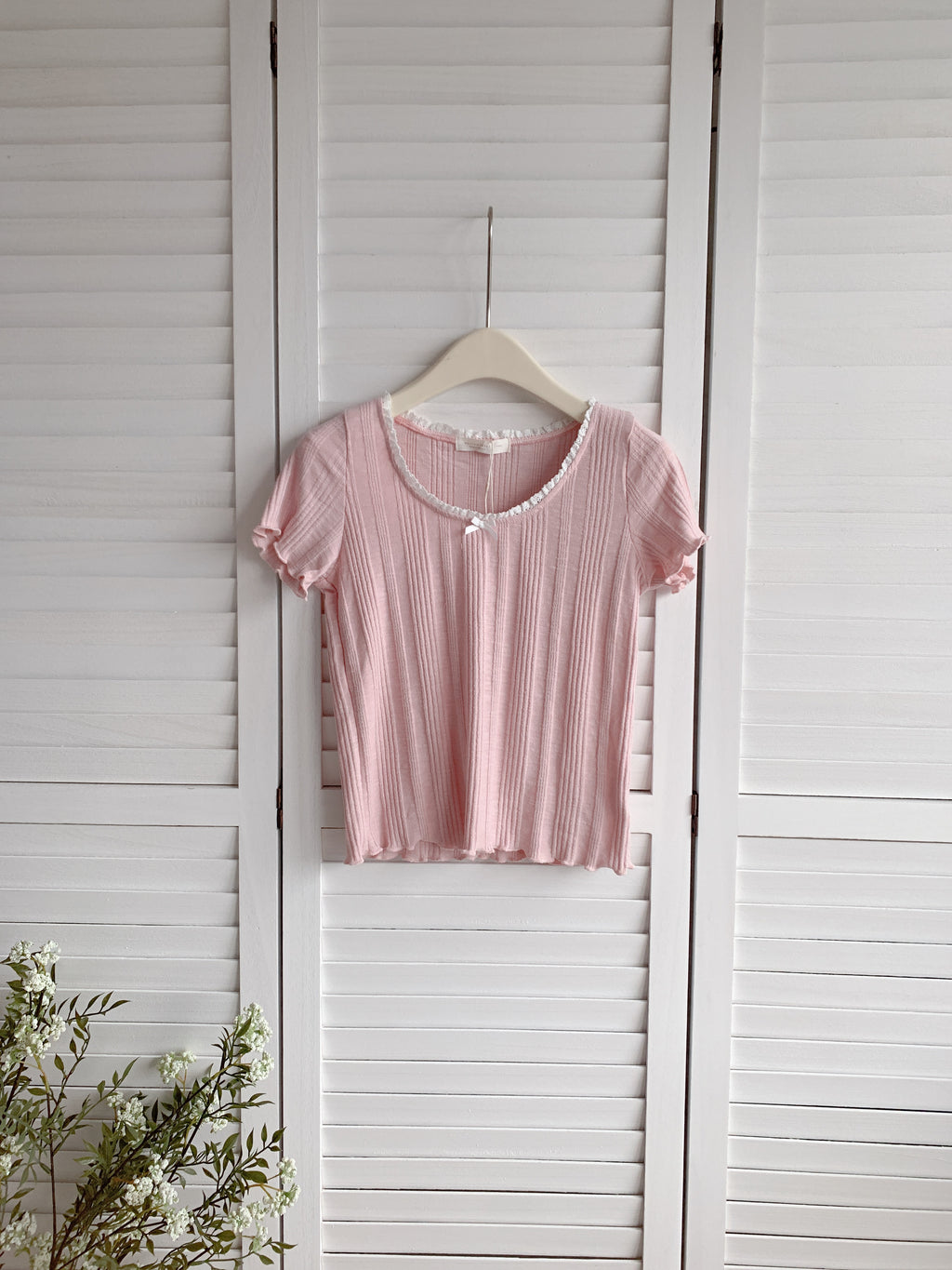 HELLO MILK TEE- 86507  百搭小衫