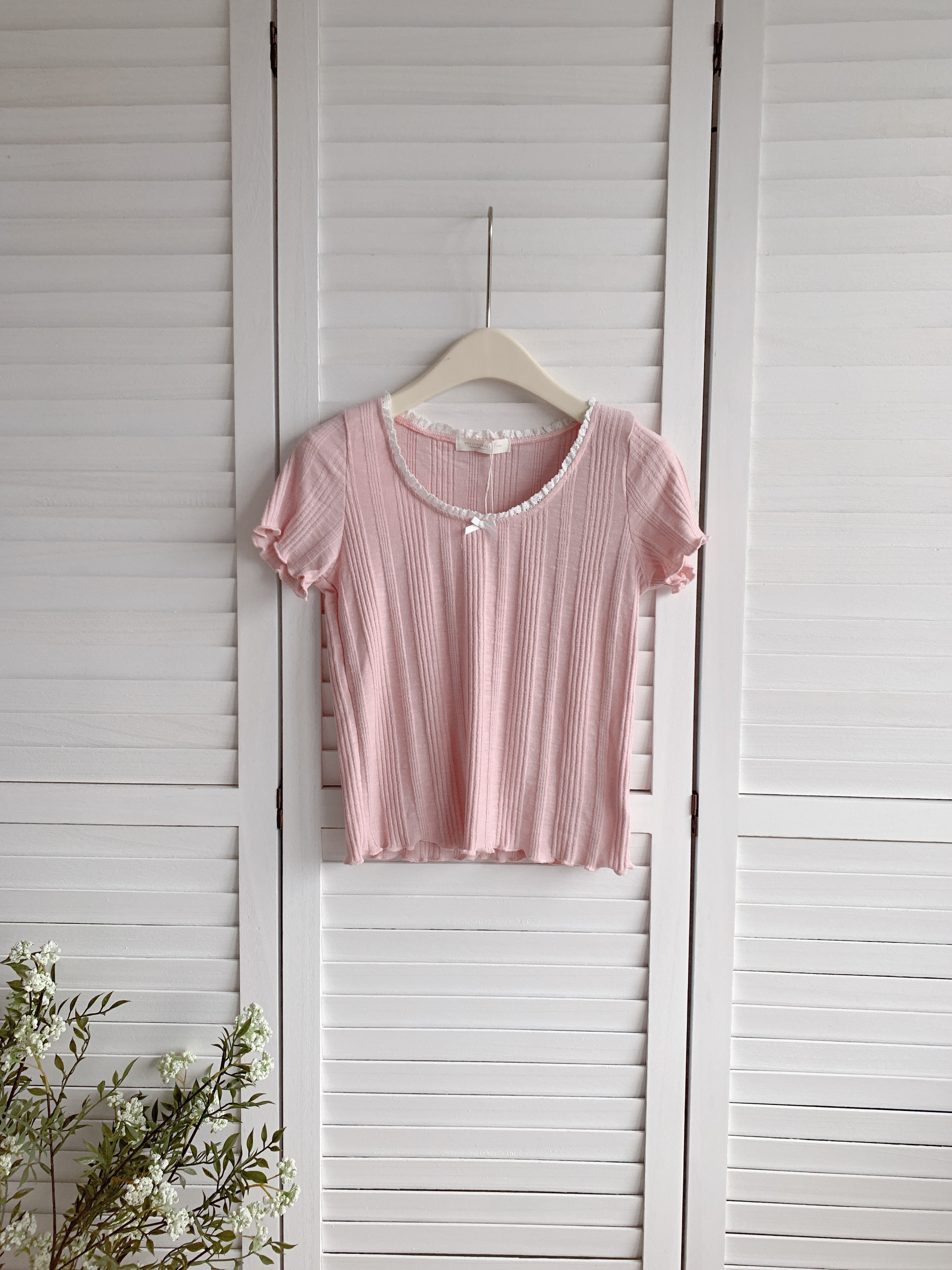 HELLO MILK TEE- 86507  百搭小衫