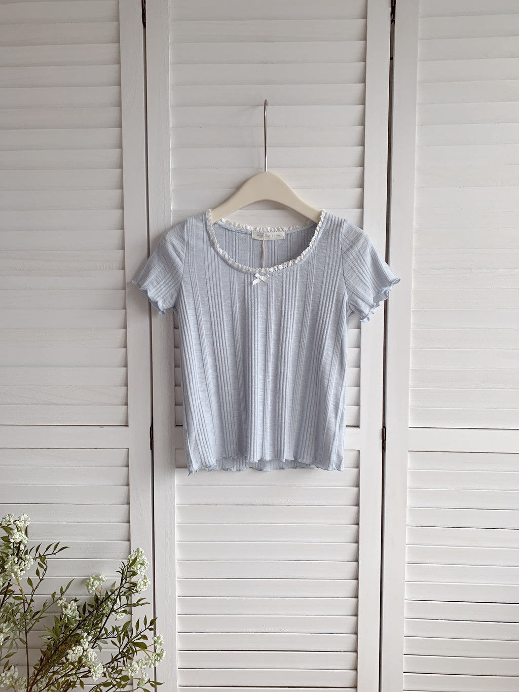 HELLO MILK TEE- 86507  百搭小衫