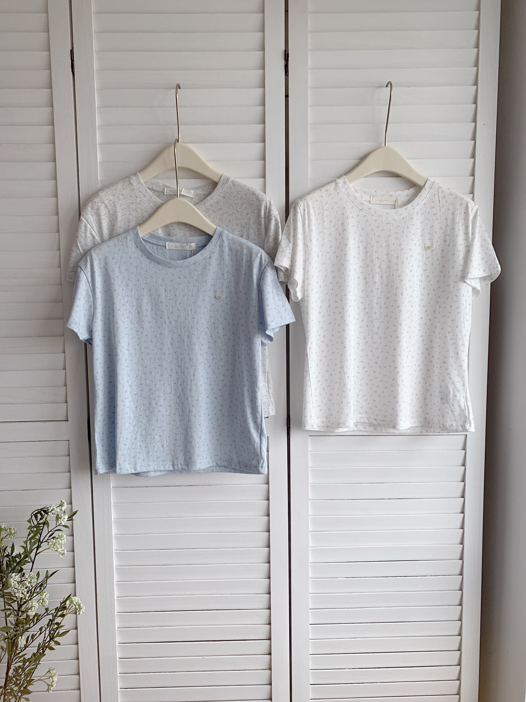 HELLO MILK TEE- 86568  碎花短袖