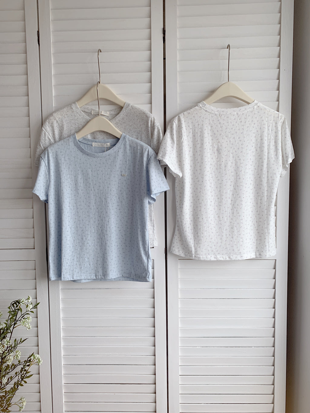 HELLO MILK TEE- 86568  碎花短袖