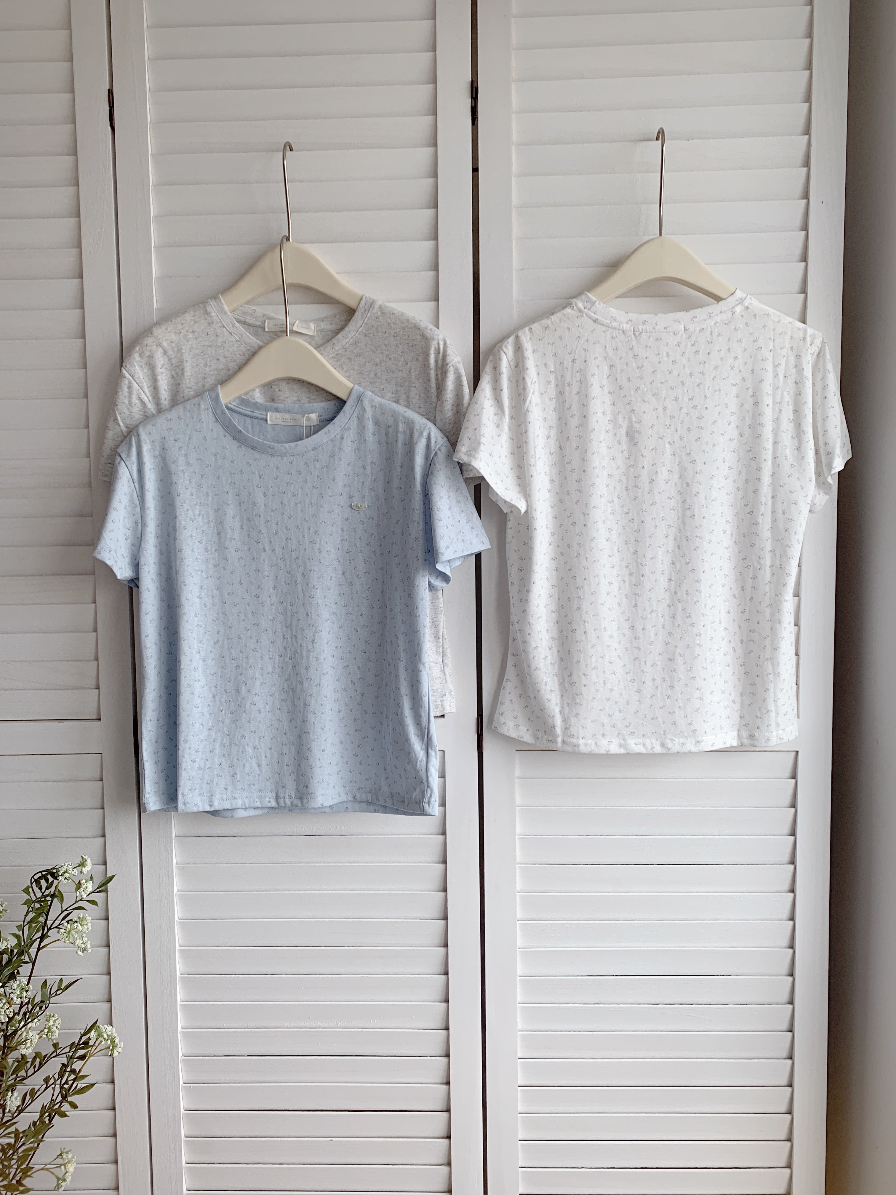 HELLO MILK TEE- 86568  碎花短袖