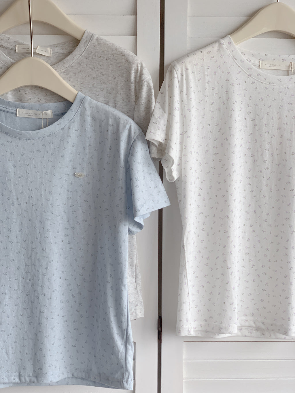 HELLO MILK TEE- 86568  碎花短袖
