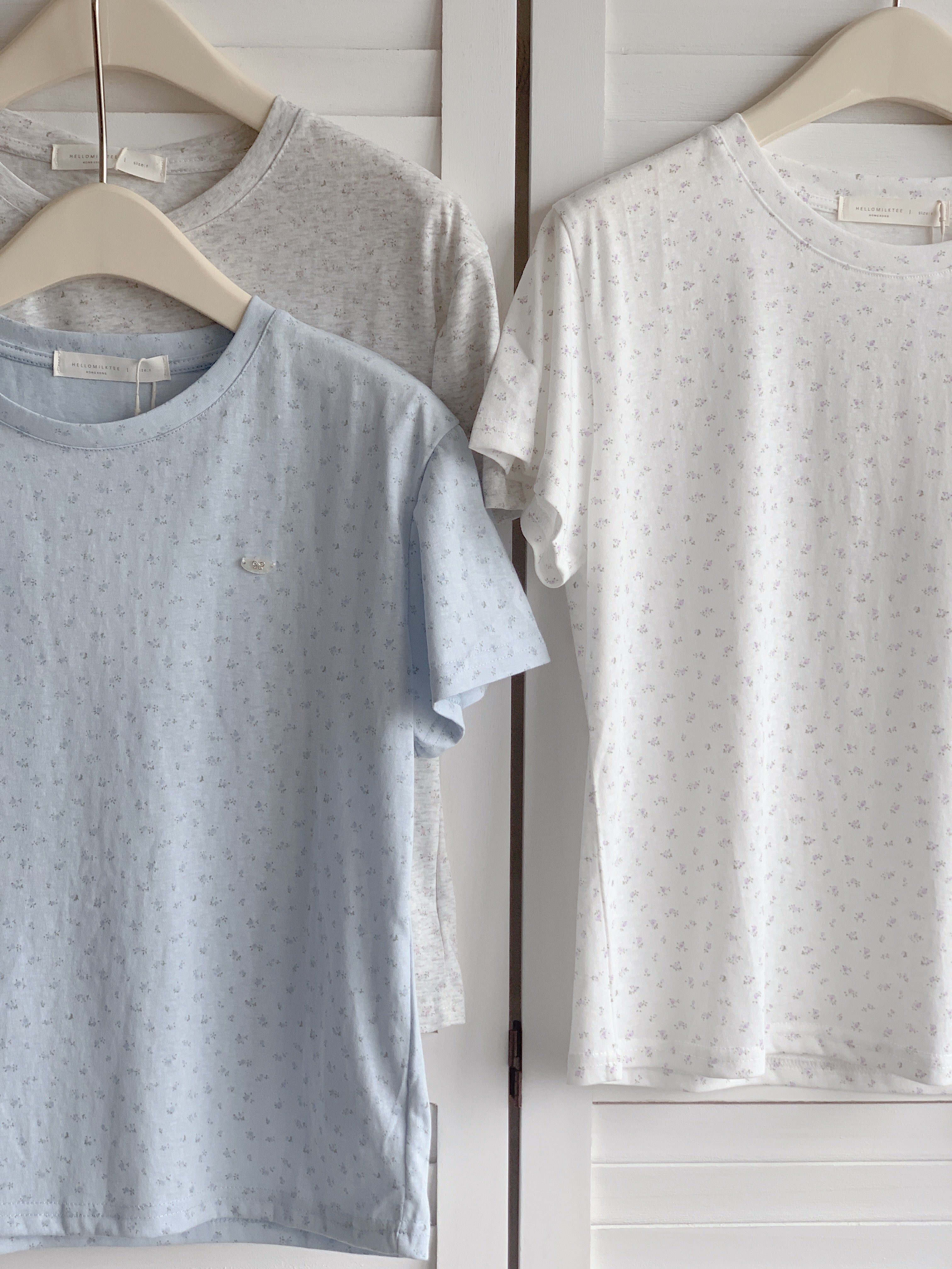 HELLO MILK TEE- 86568  碎花短袖