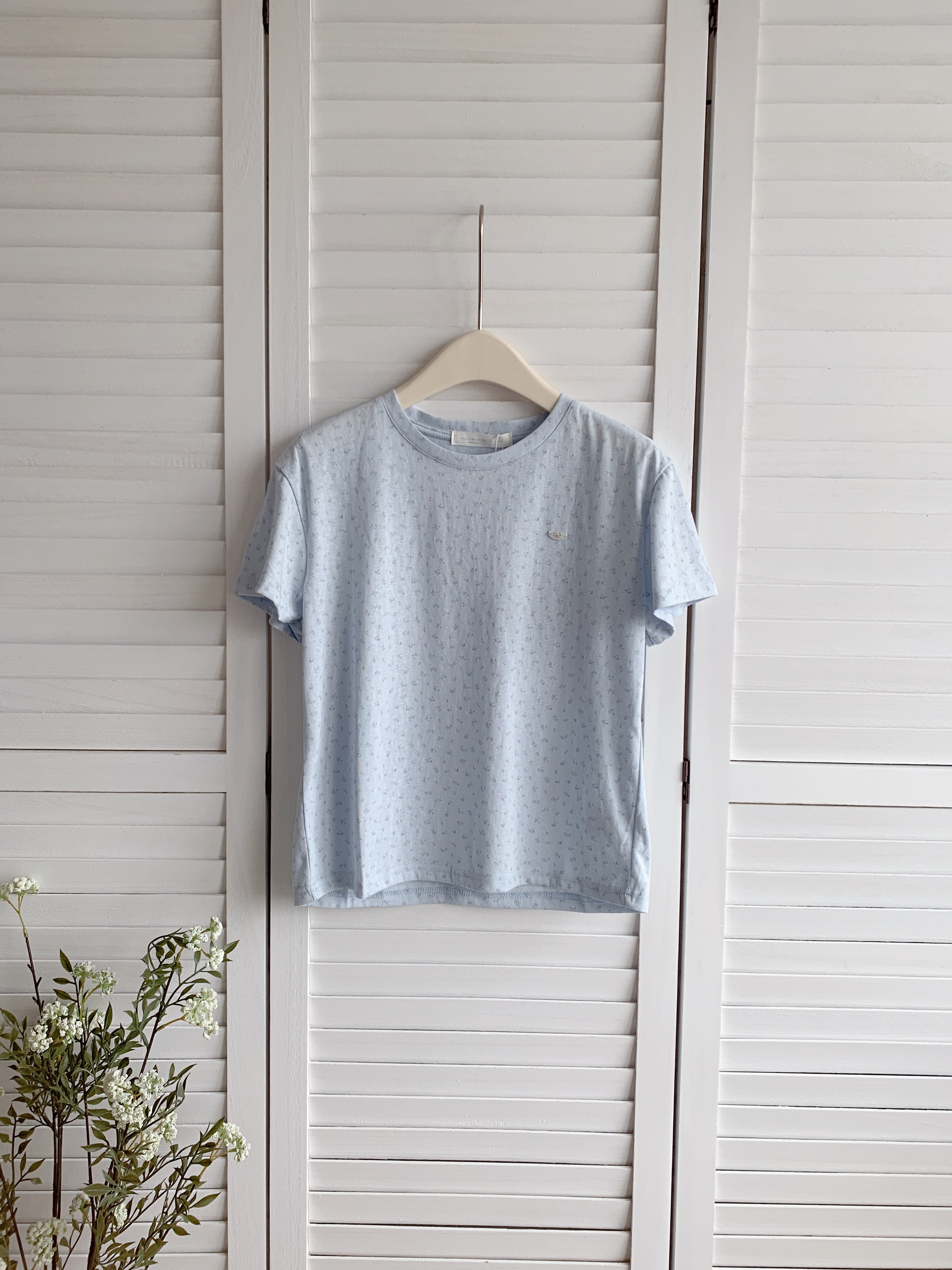 HELLO MILK TEE- 86568  碎花短袖