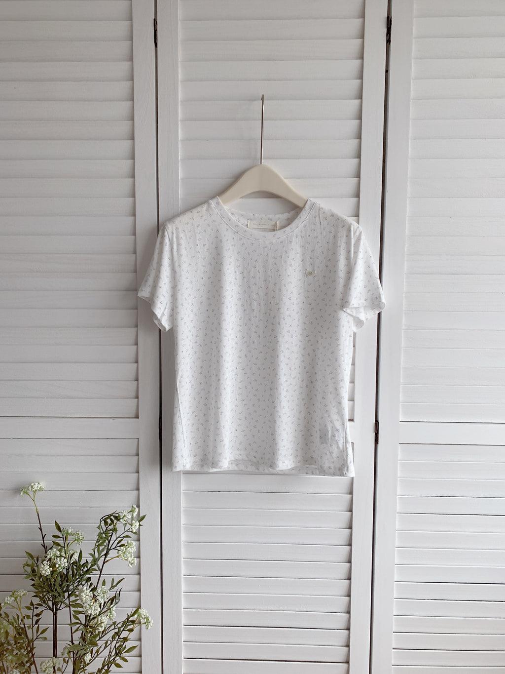 HELLO MILK TEE- 86568  碎花短袖