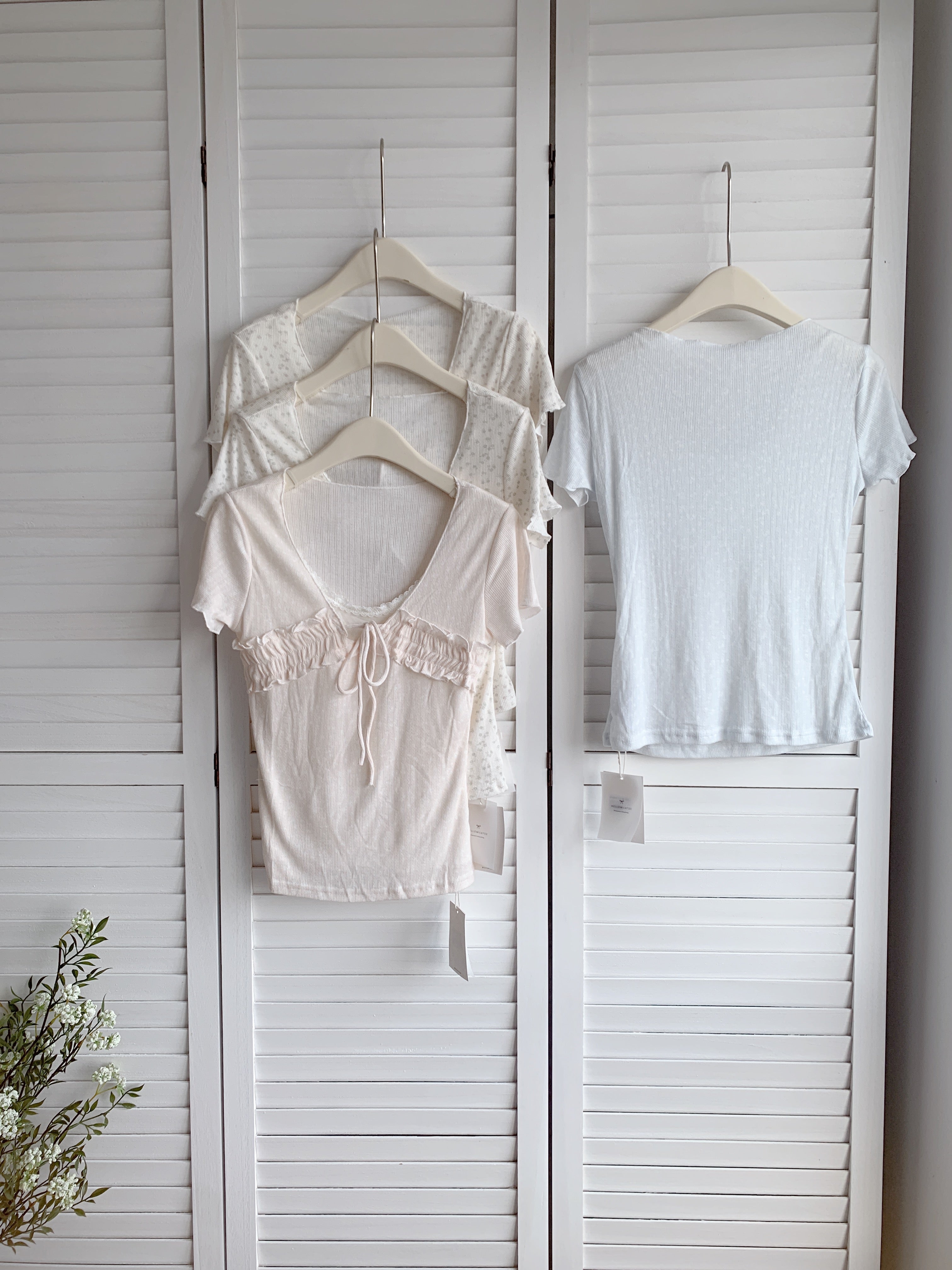 HELLO MILK TEE- 86629  碎花短袖